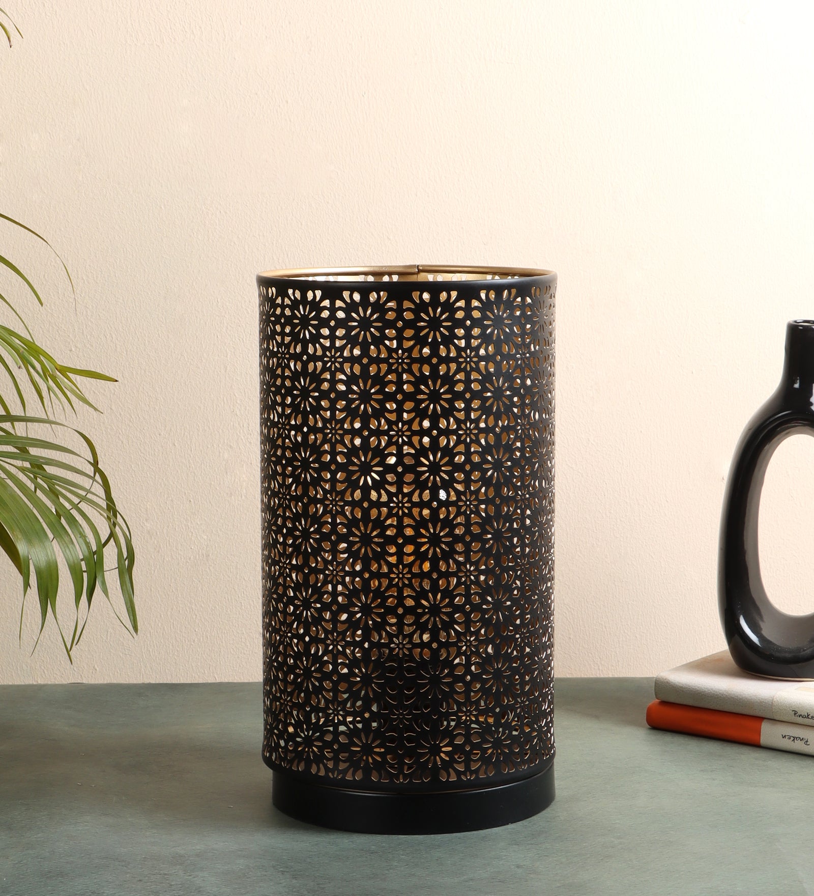 Moroccan Patterns Design Table Lamp for Bedroom, Night Lamp for Home & Office (Without Bulb)