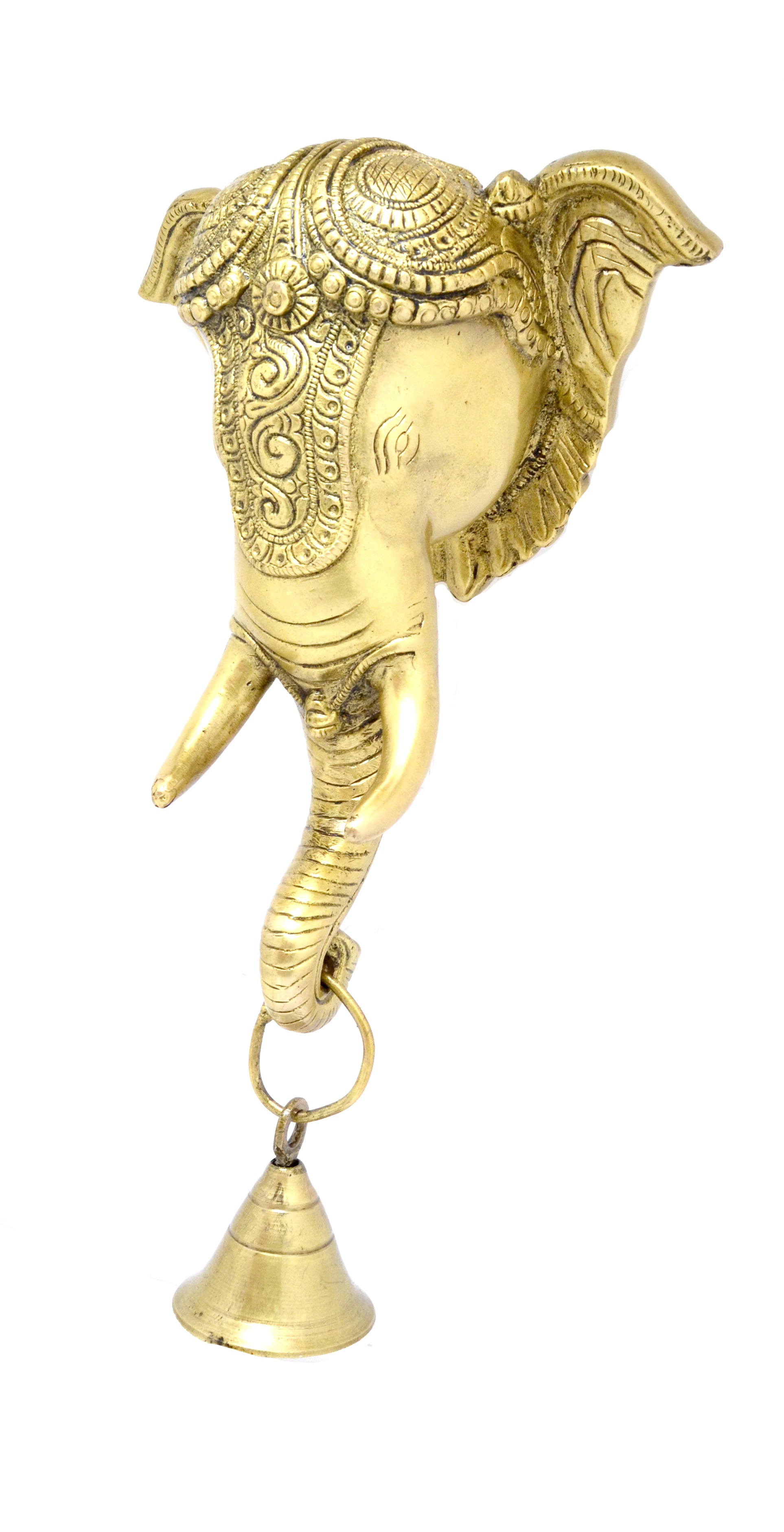 Brass Ganpati Wall Hanging with Bell