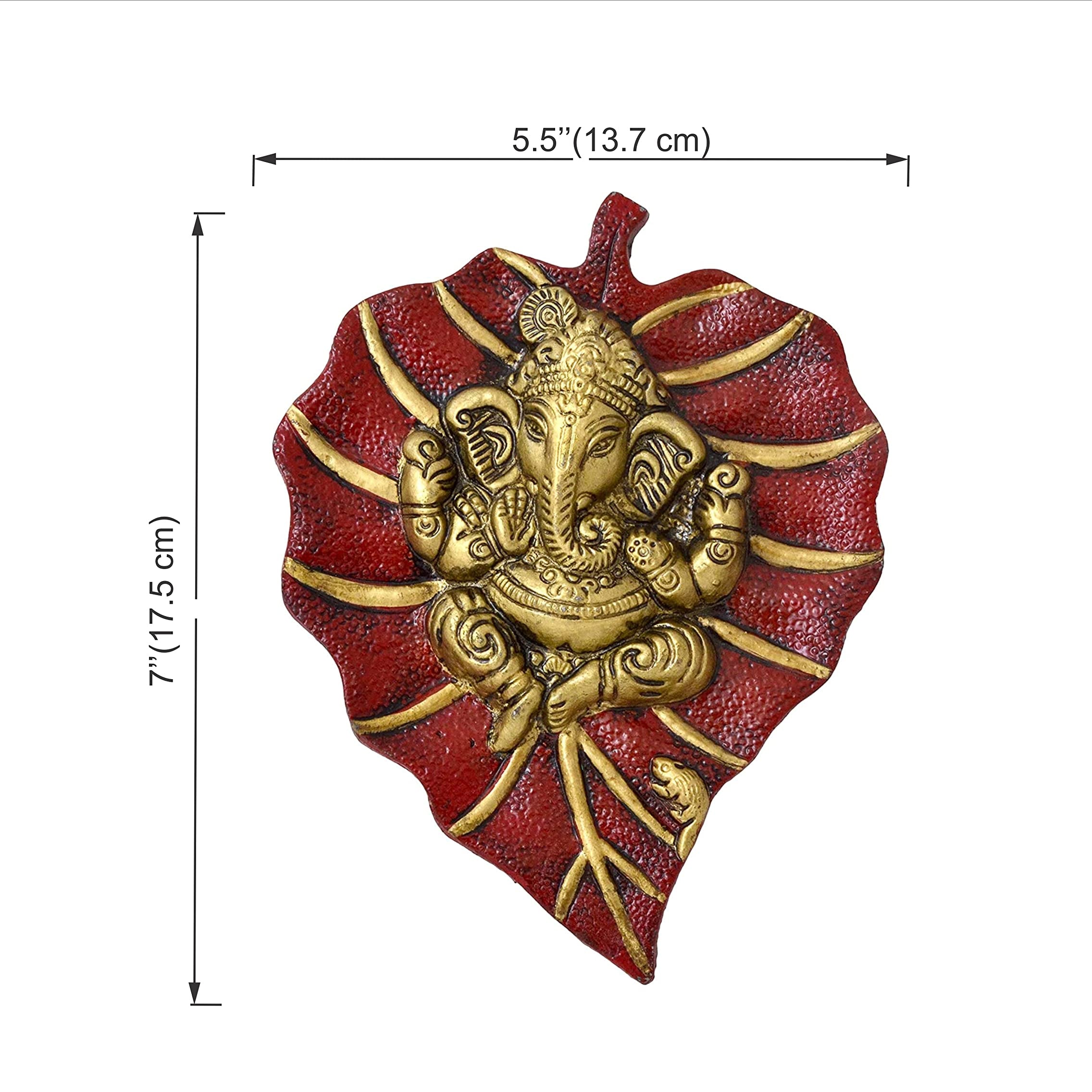 Metal Ganesha on Patta Wall Hanging