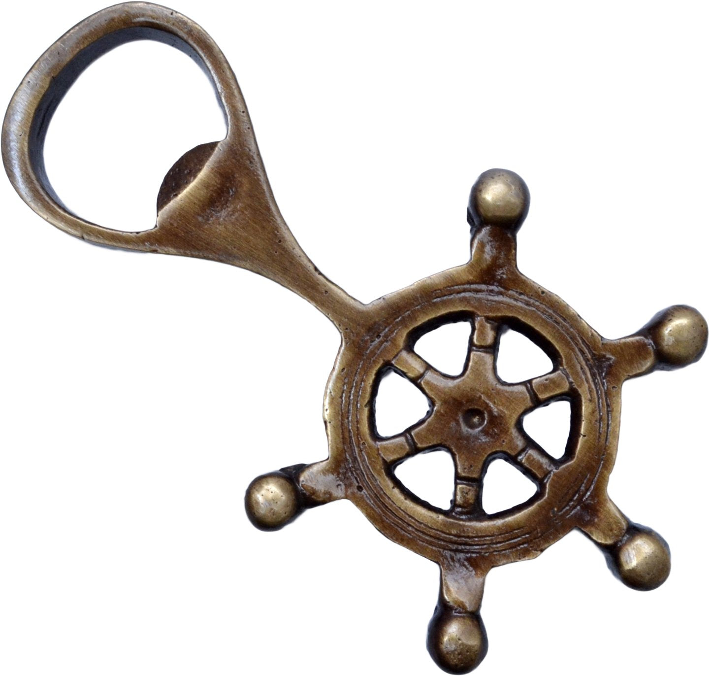 Brass Ship Wheel Design Bottle Opener, Bar Accessories
