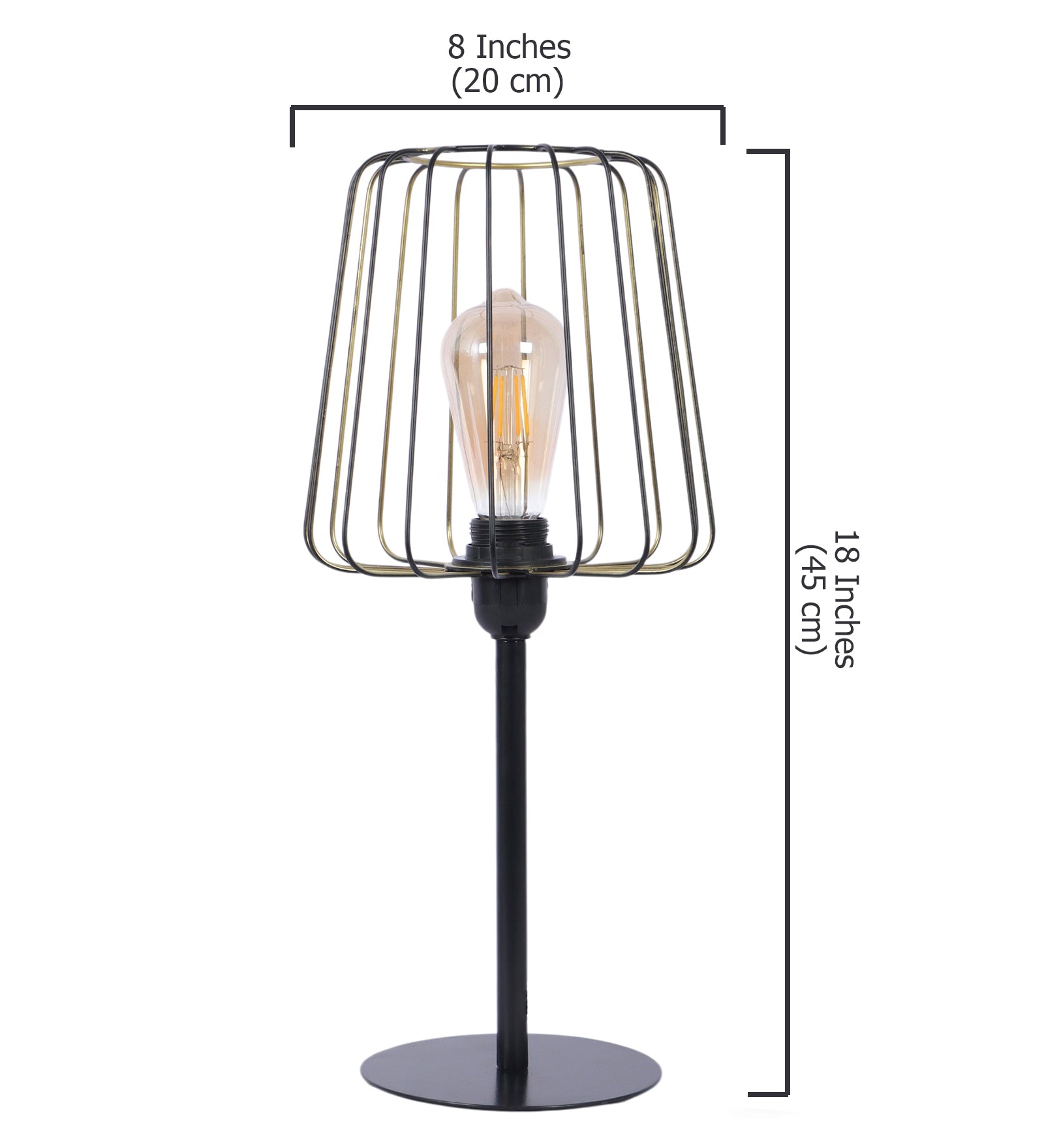Cage Design Elegant Metal Table Lamp for Bedroom,Side Lamp for Home & Office (Without Bulb)