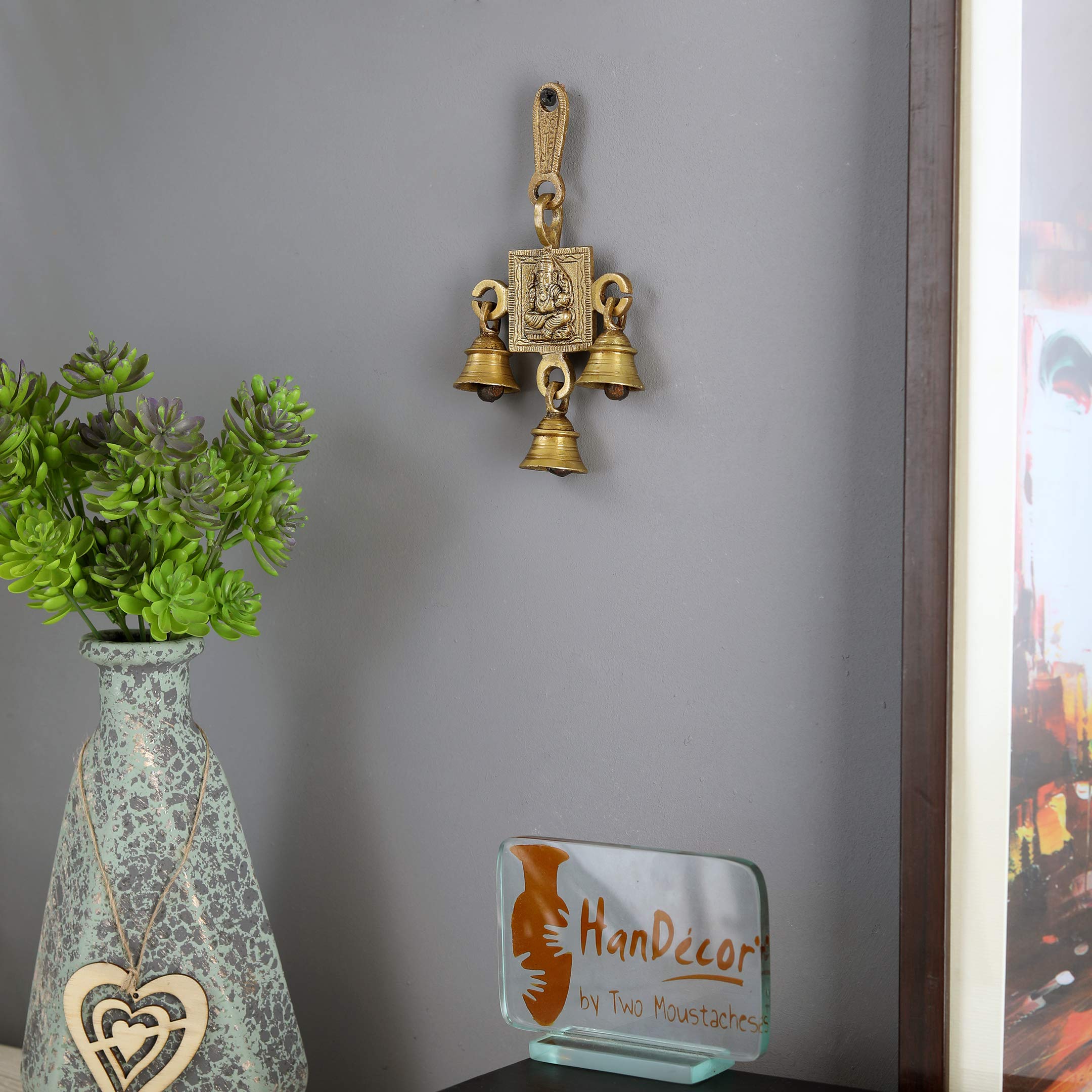 Ganesha Design Brass Hanging Bells