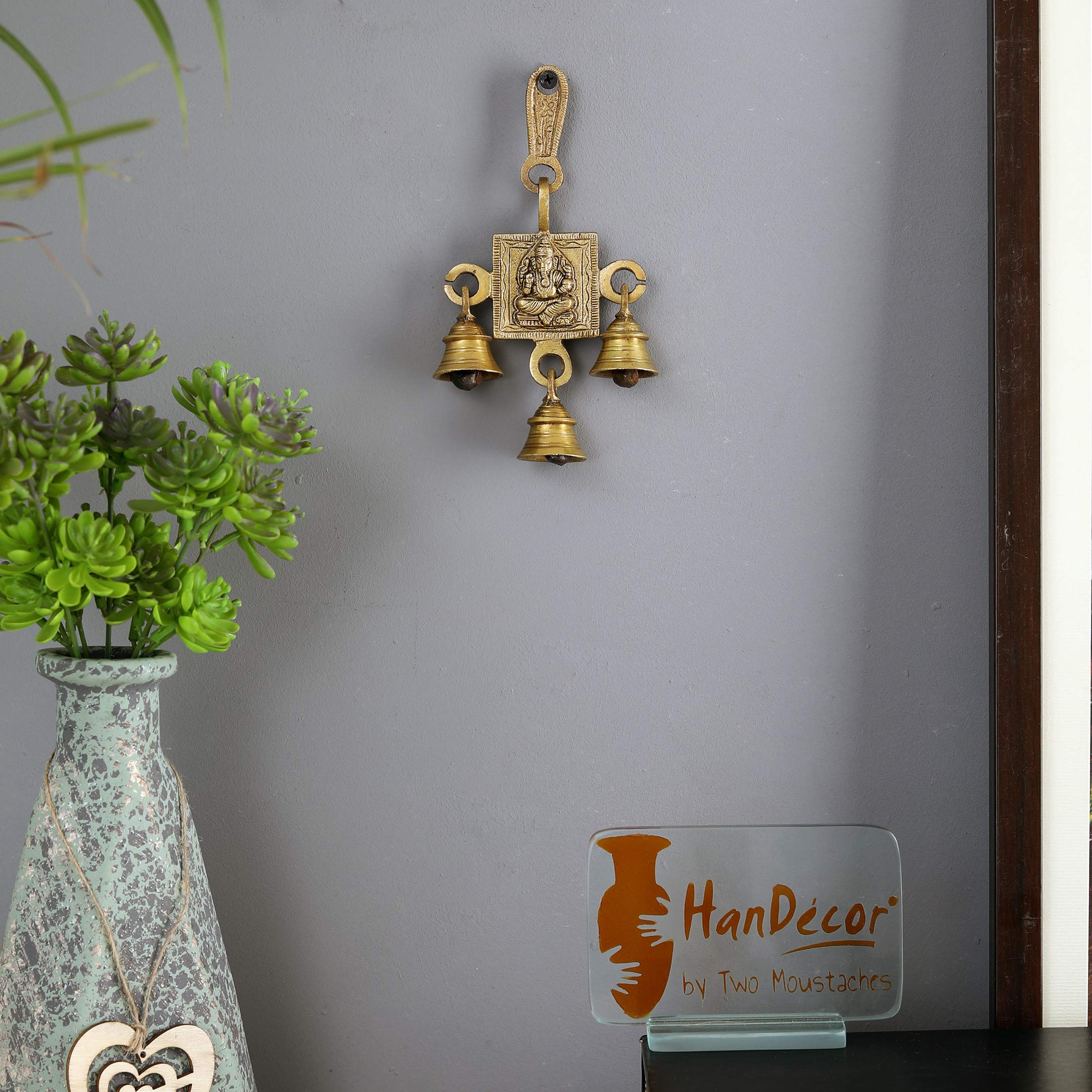 Ganesha Design Brass Hanging Bells