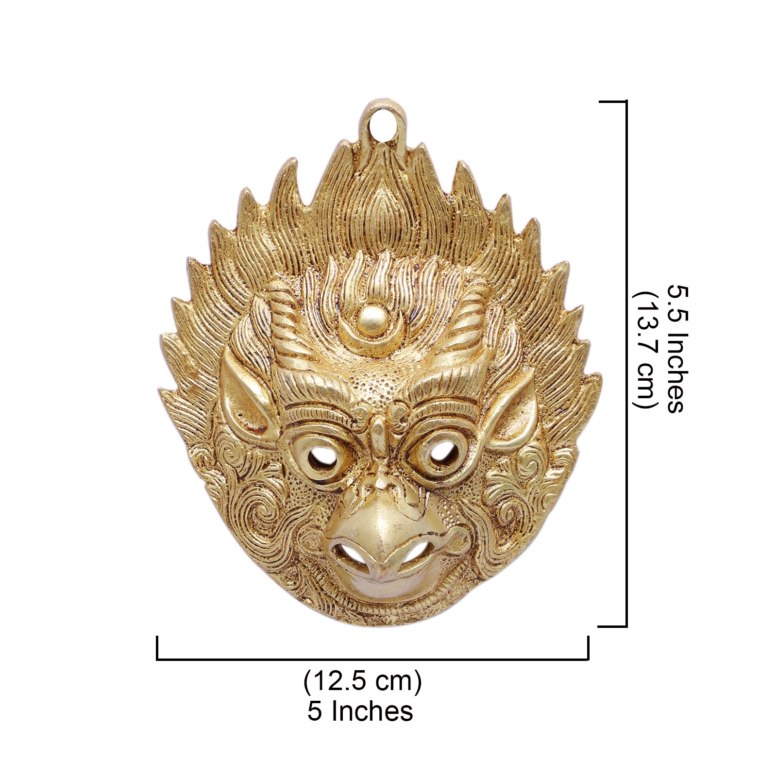 Garuda Face Design Brass Yali Wall Hanging