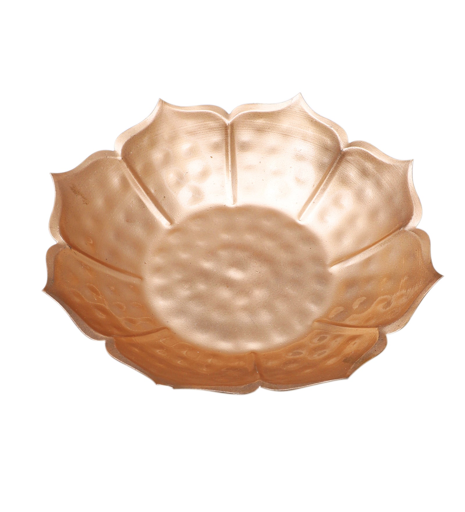 Flower Shaped Metal Decorative Urli Bowl, Bowl for Candle Flower