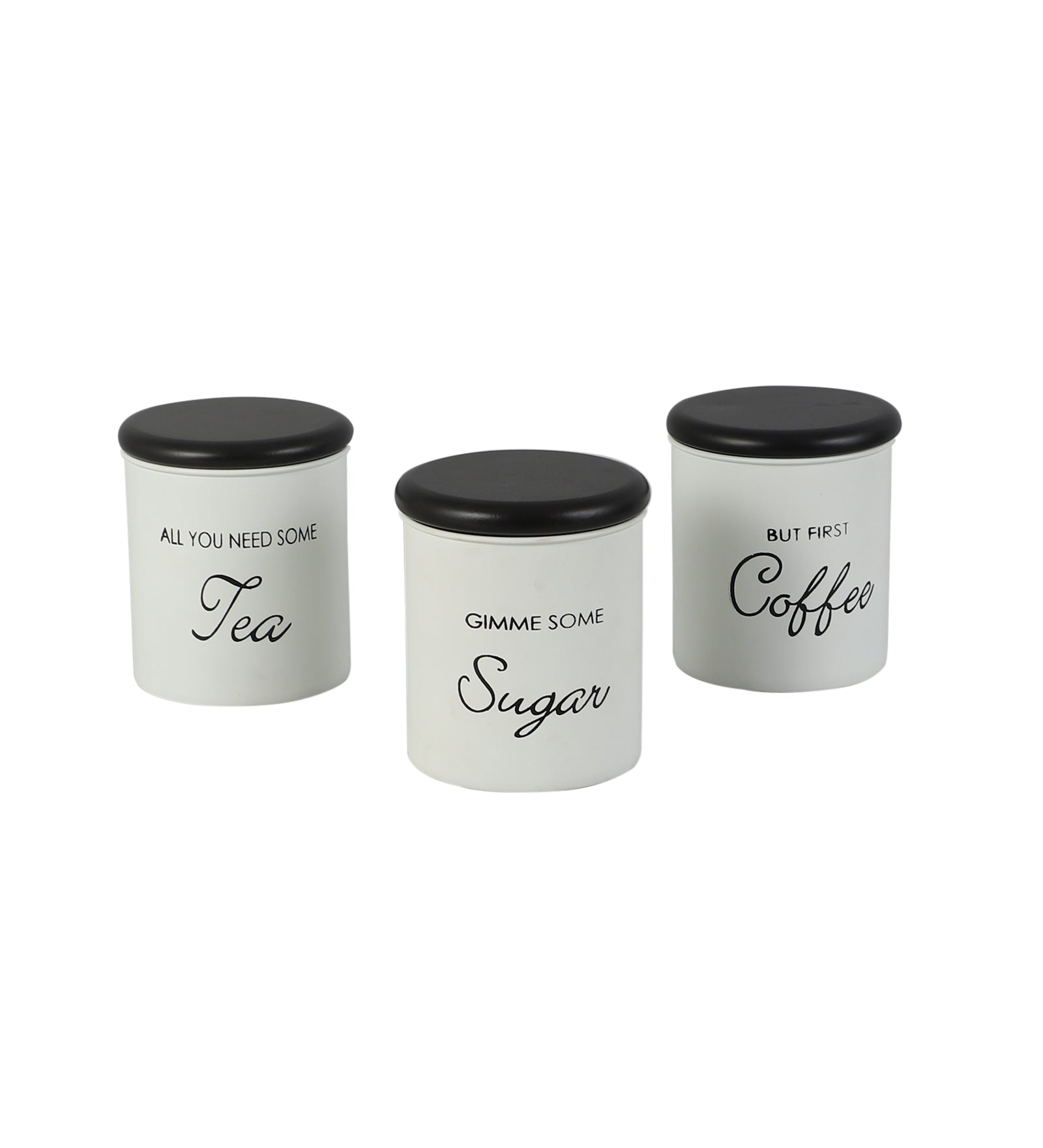 Metal Storage Jar & Container, Break Resistant Tea, Sugar & Coffee Container,  Kitchen Container Set Of 3