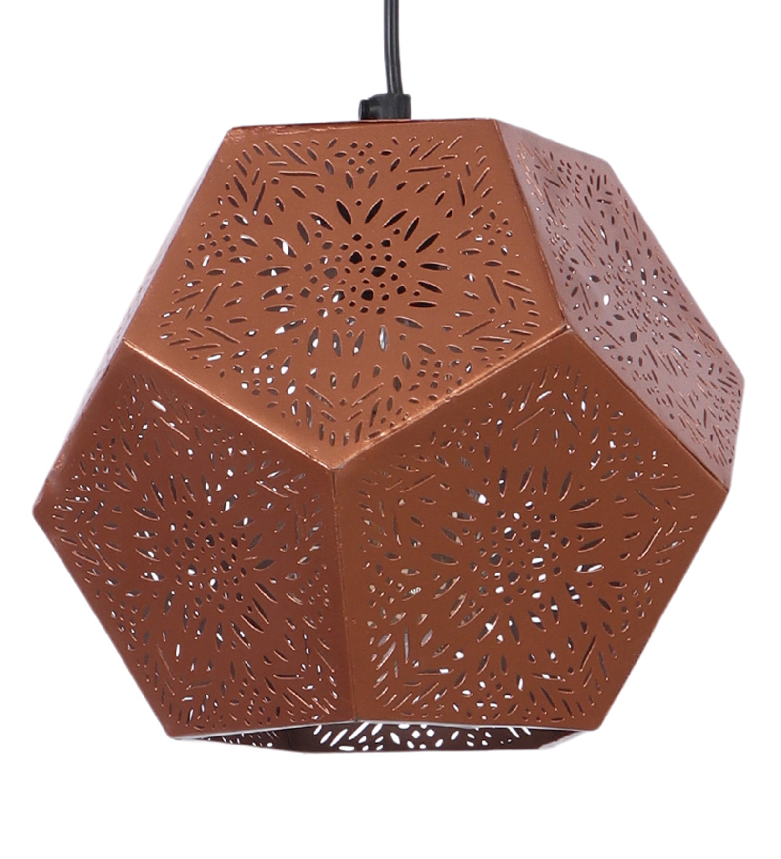 Moroccan Geometrical Shaped Hanging Lamp, Pendant Light for Living Room (Without Bulb)