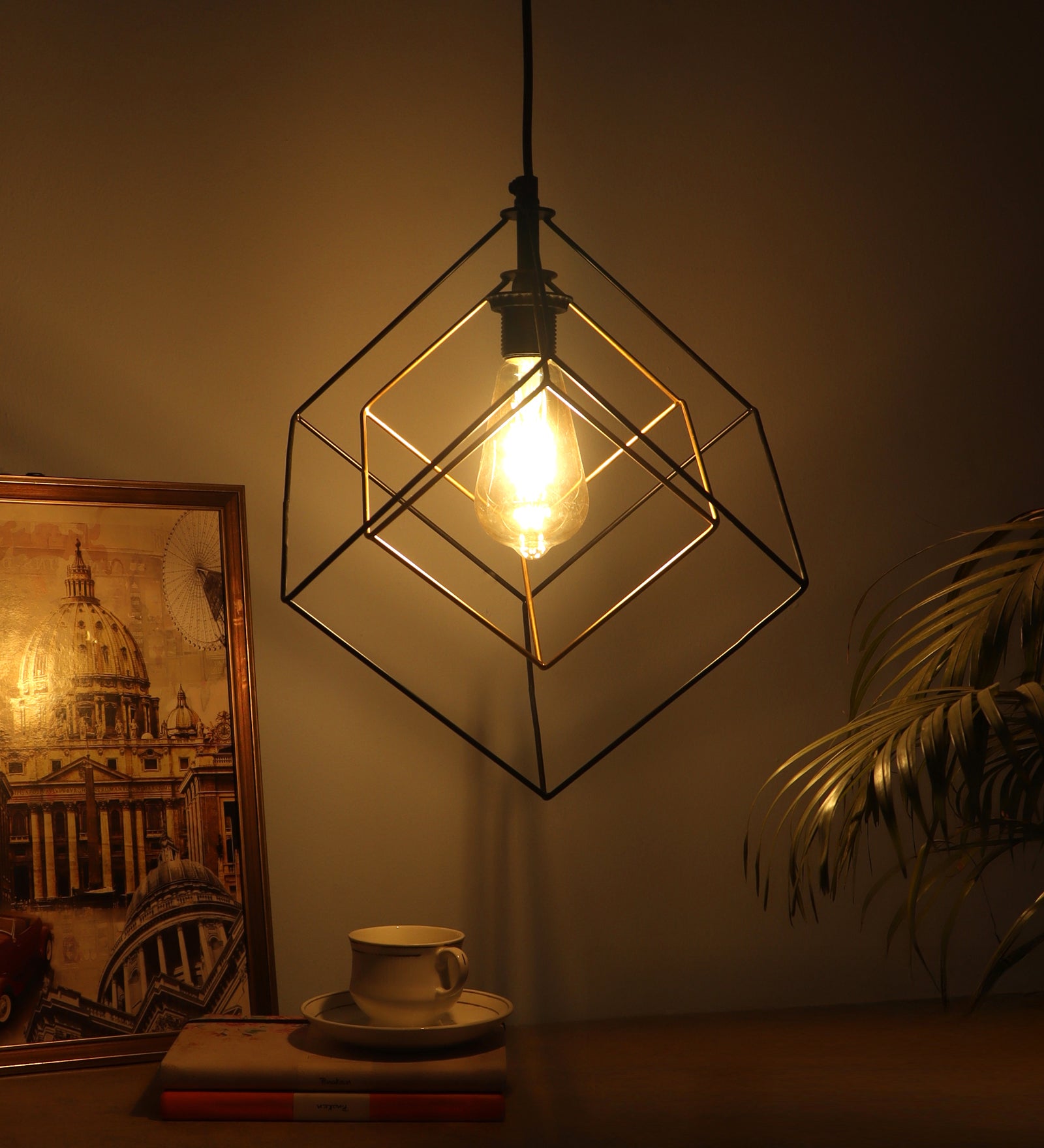 Double Cube Shaped Modern Hanging Light, Pendant Lights for Home & Office (Without Bulb)
