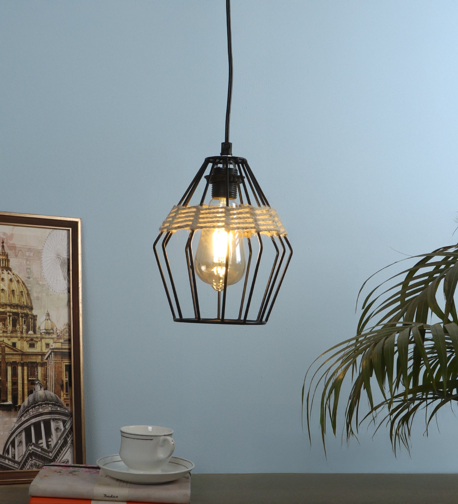 Diamond Shape Hanging Lamp,Wall Hanging Light, Pendant Lights for Home & Office (Without Bulb)