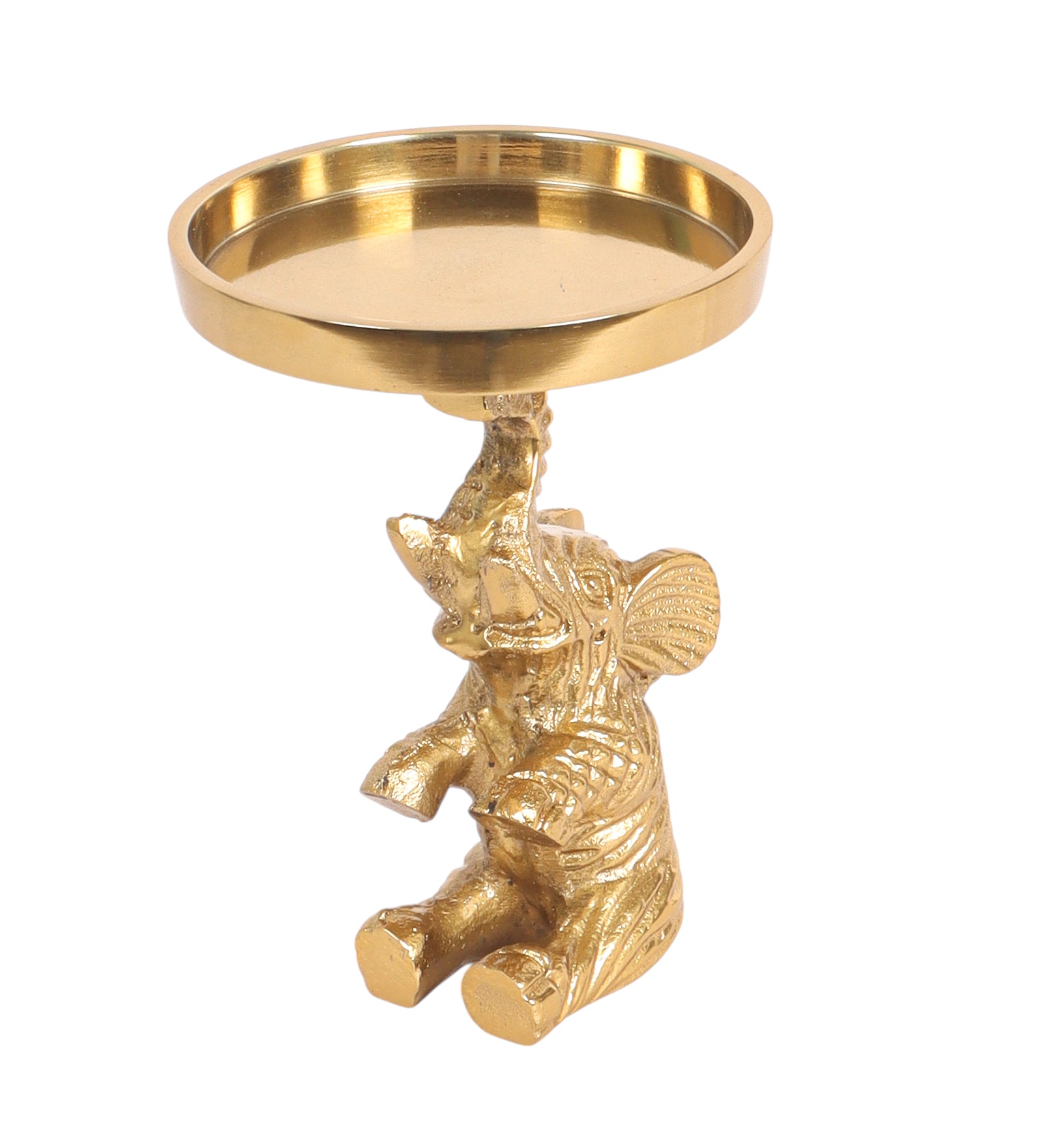 Aluminium Candle Holder Over Elephant Trunk Showpiece, Tealight/Candle Holder Showpiece
