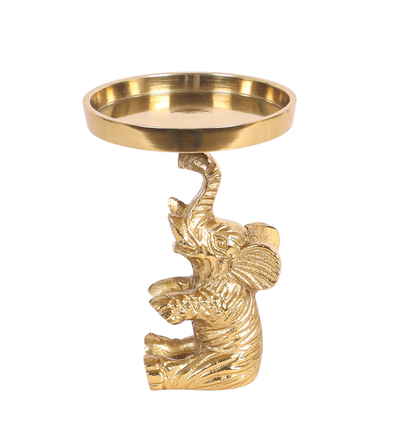 Aluminium Candle Holder Over Elephant Trunk Showpiece, Tealight/Candle Holder Showpiece