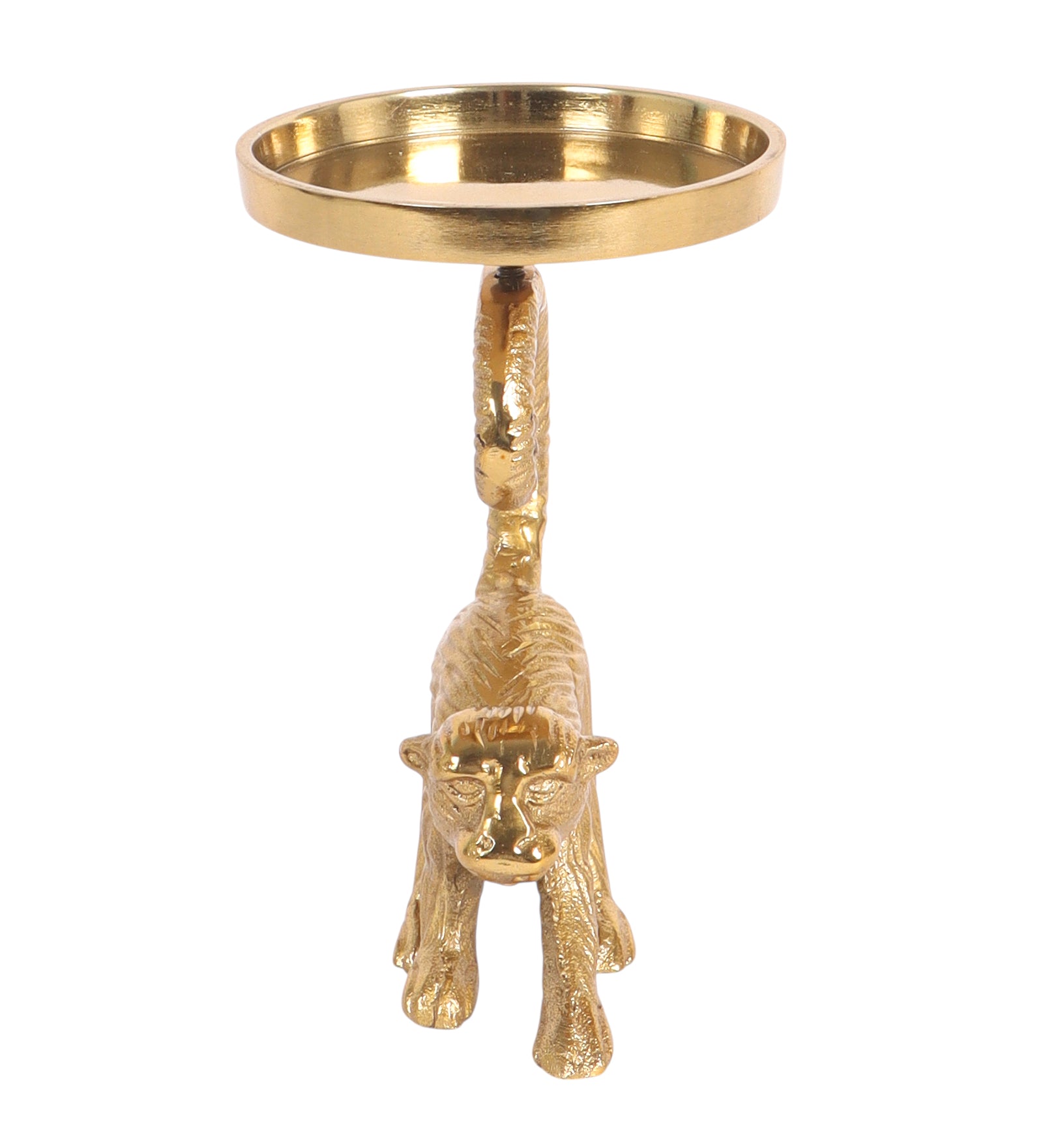 Aluminum Finish Monkey Candle Holder | Elegant Metal Monkey Tail Tealight Stand | Decorative Candle Stand for Home