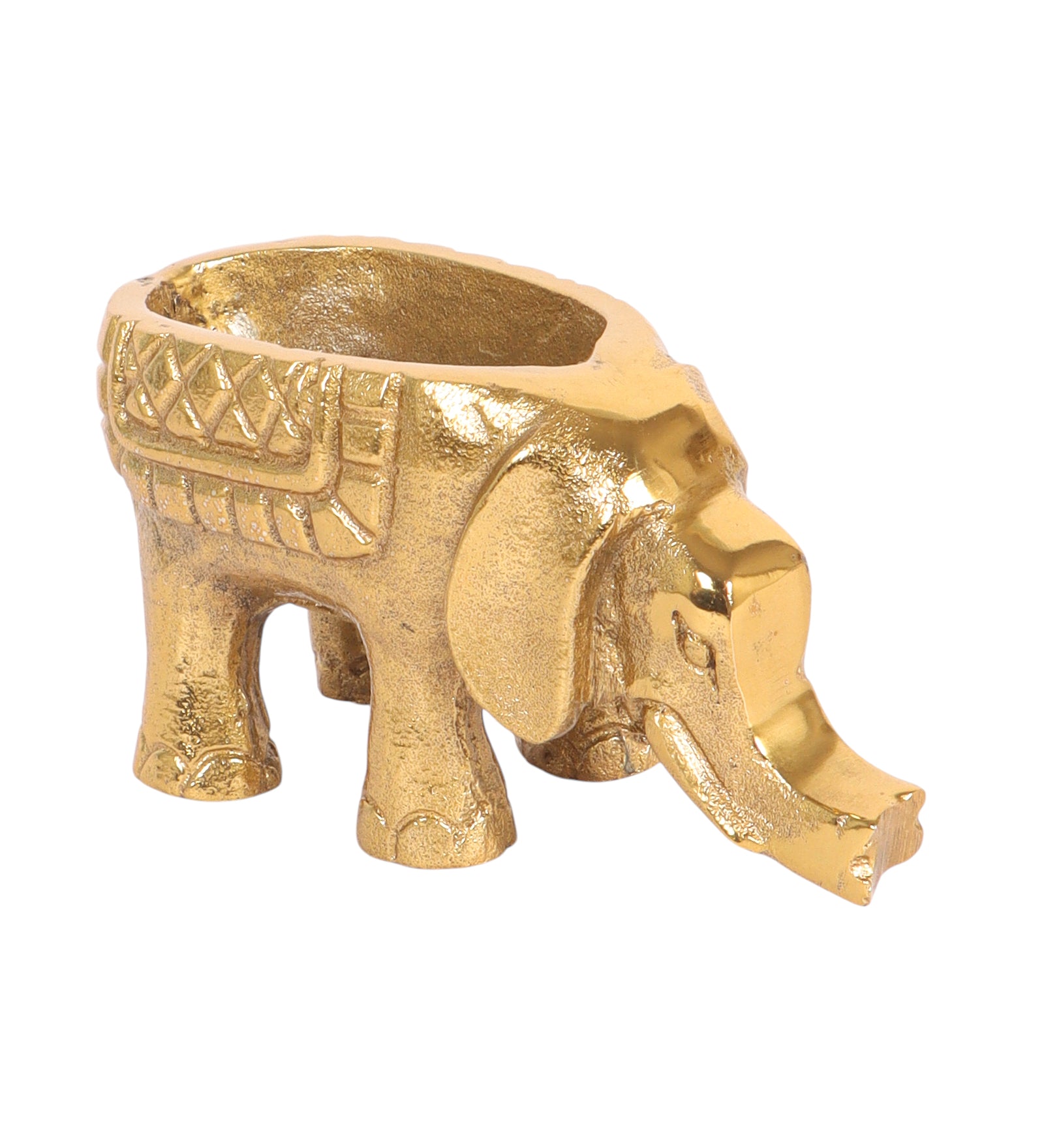 Aluminium Elephant Shaped Flower Vase, Metal Elephant Showpiece