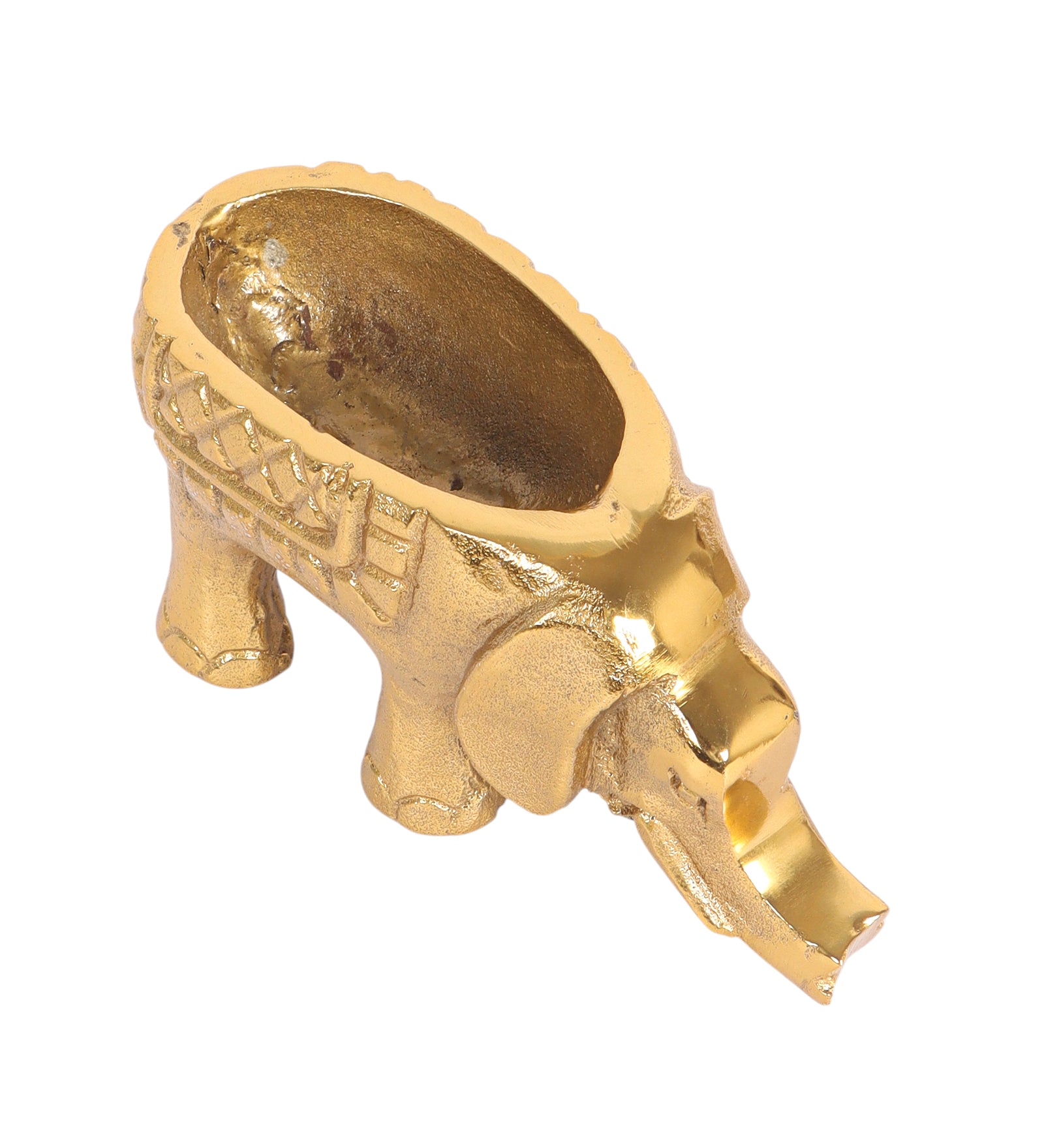 Aluminium Elephant Shaped Flower Vase, Metal Elephant Showpiece