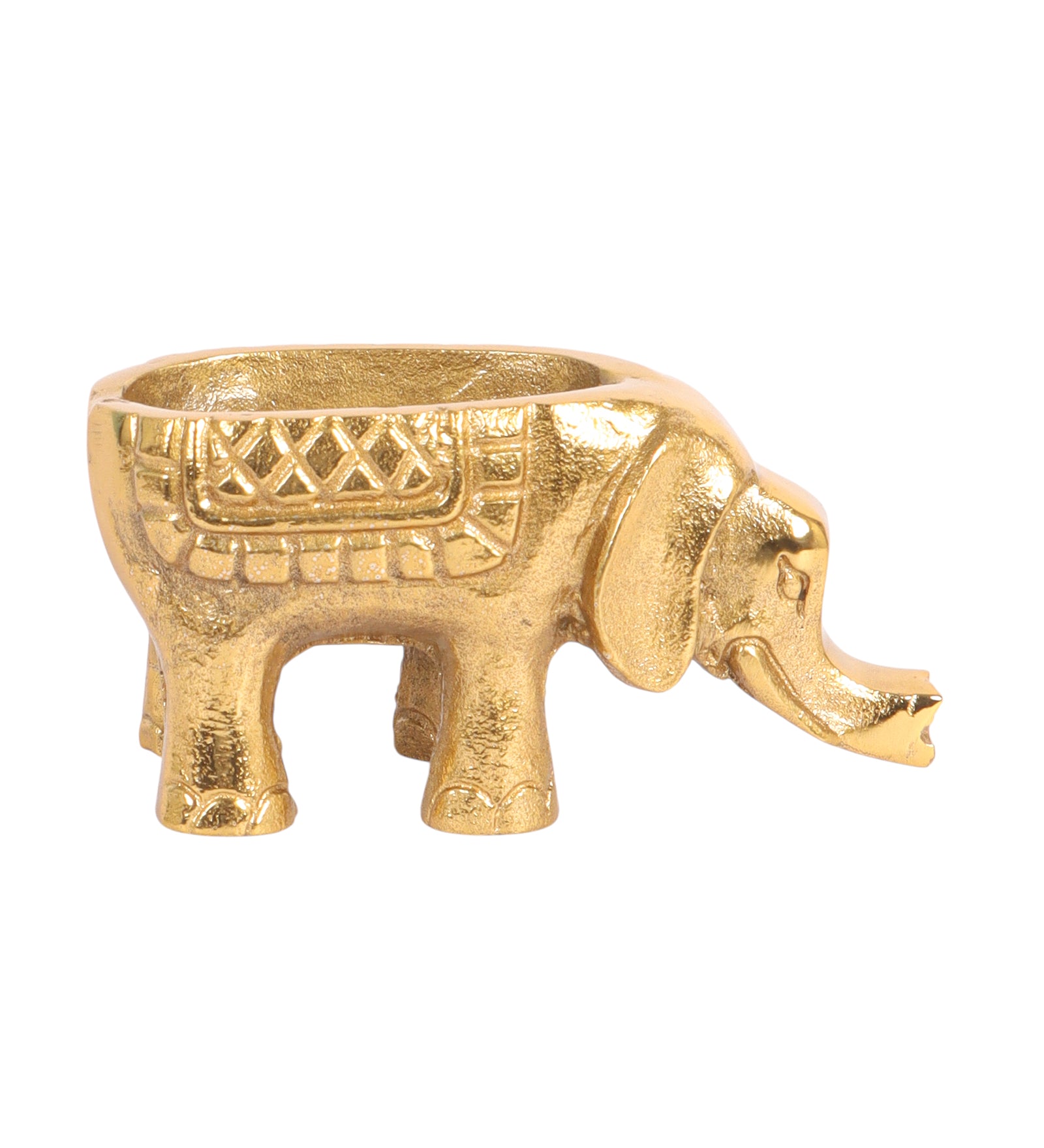 Aluminium Elephant Shaped Flower Vase, Metal Elephant Showpiece