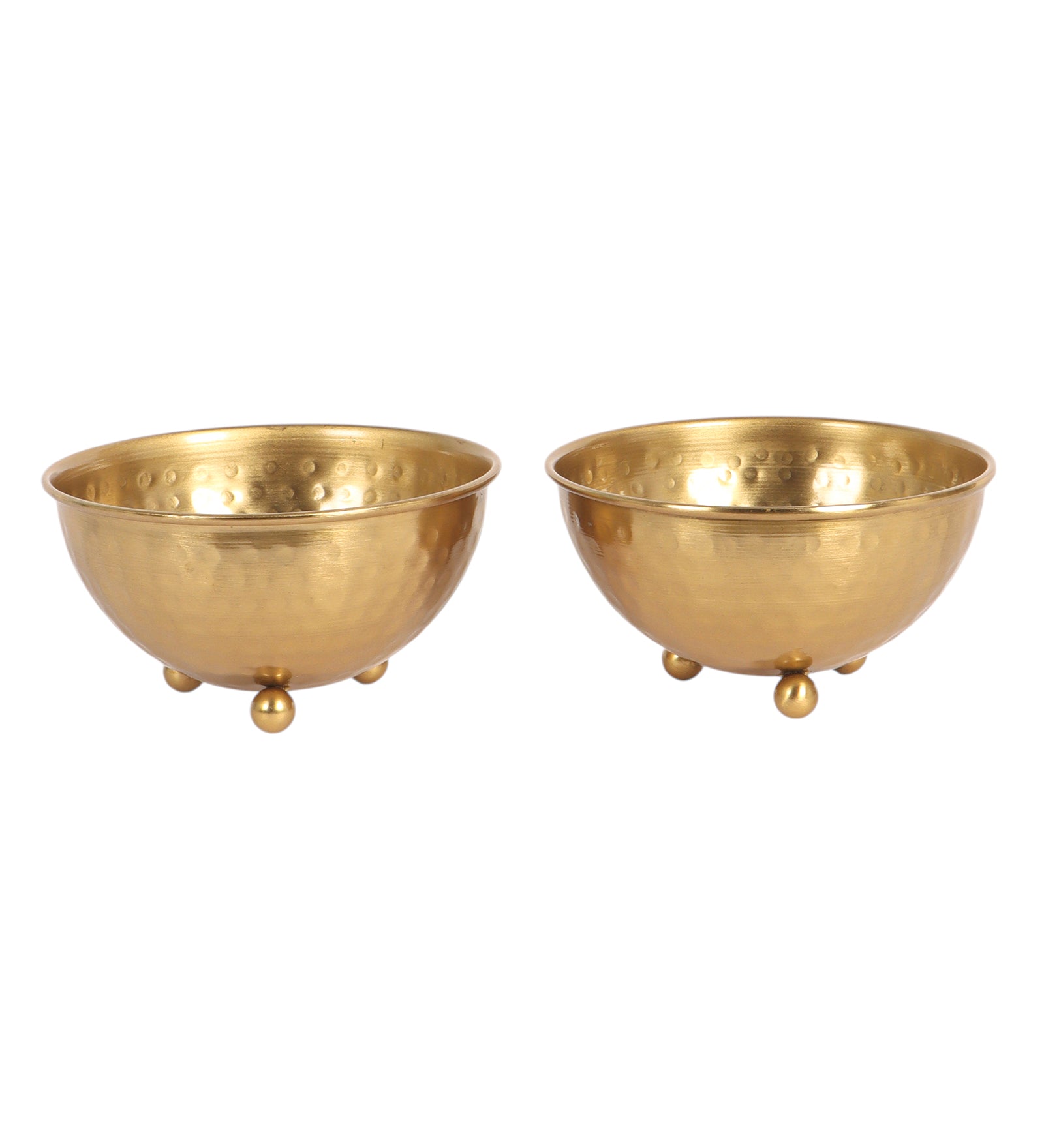 Hammered 5″ Metal Serving Bowls Decorative Metal Snack, Dry Fruit & Dessert Bowls for Table