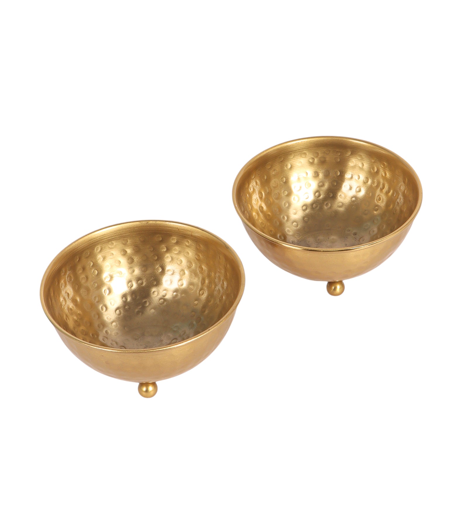 Hammered 5″ Metal Serving Bowls Decorative Metal Snack, Dry Fruit & Dessert Bowls for Table