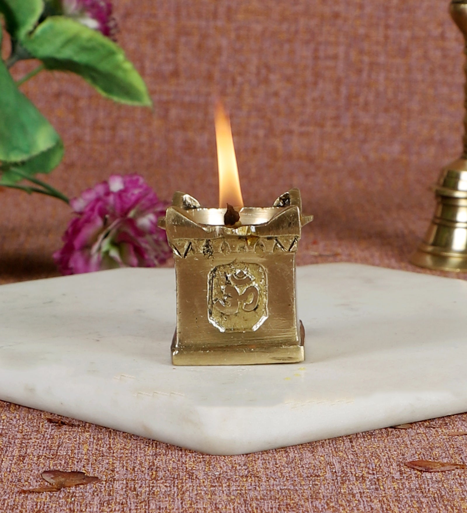 Small Tulsi Kyara Pot 2 Inches, Brass Tulsi Pot, Brass Tulsi Diya, Tulsi Deepam