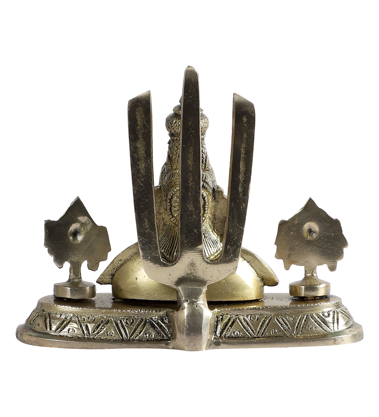 Shankh Chakra Namah with Balaji Brass Idol, Brass Balaji Statue