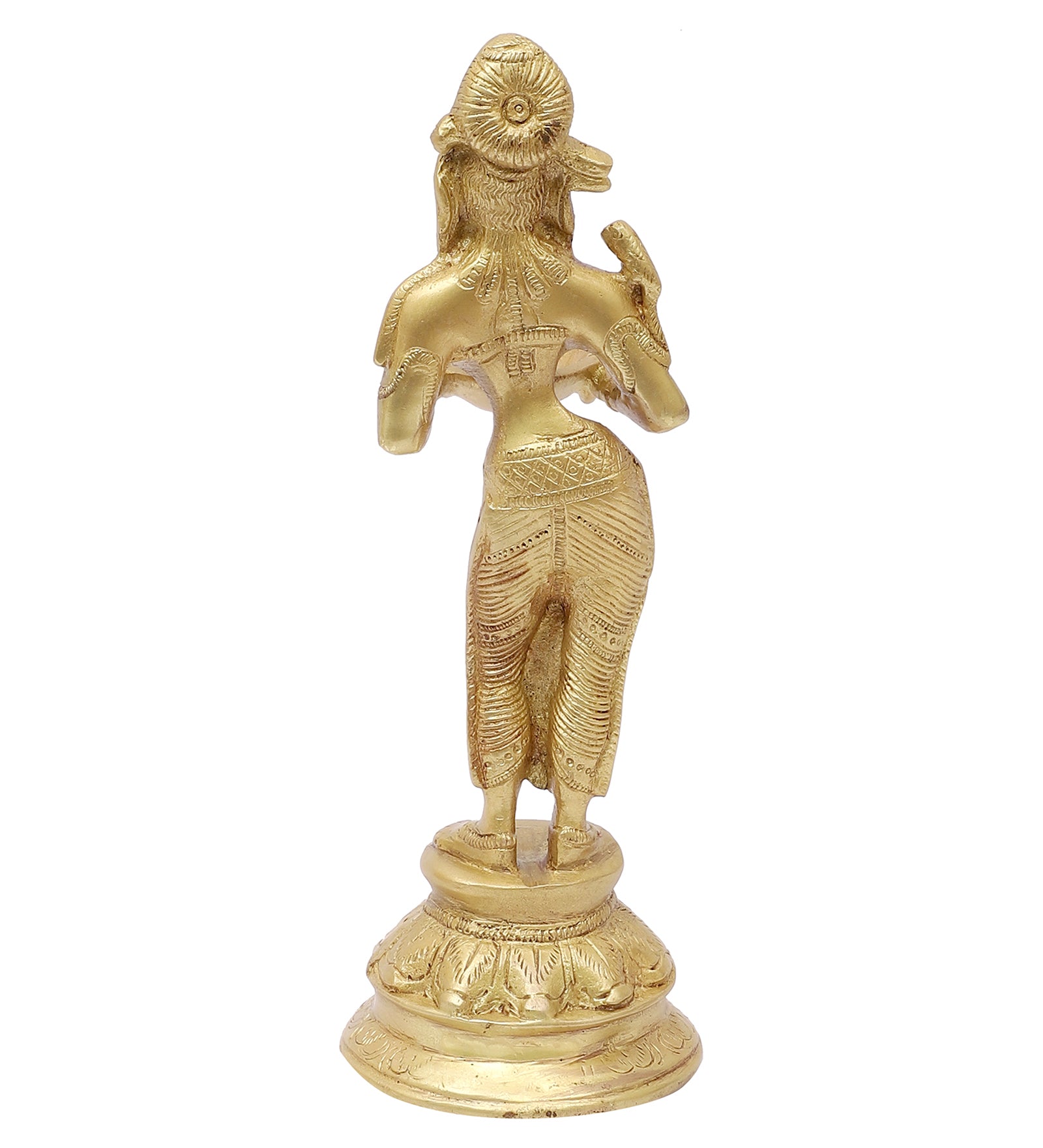 Brass Apsara Holding Diya Statue, Brass Apsara Idol for Home Decor