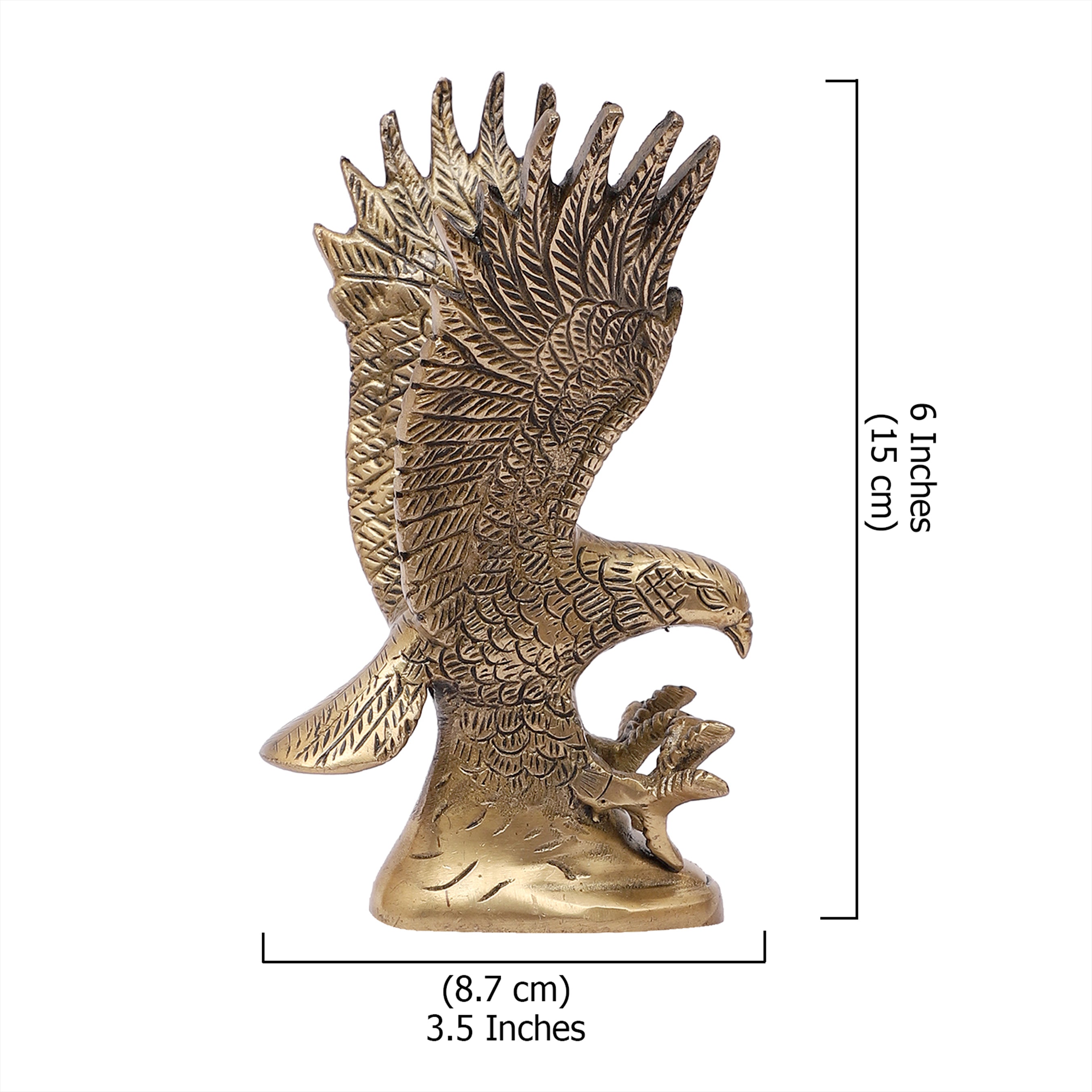 Brass Flying Eagle Showpiece, Brass Showpiece for Home Decor