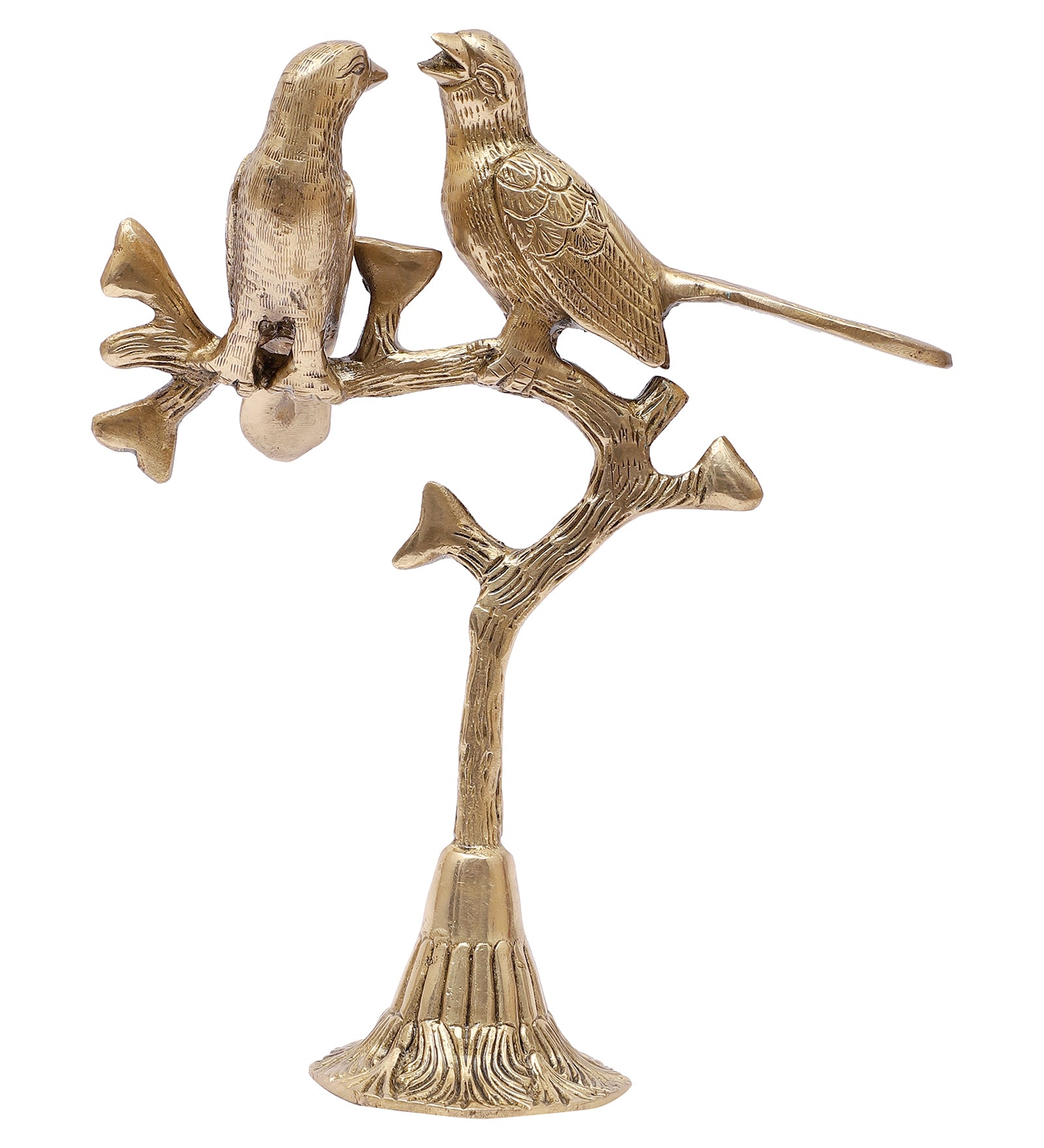 Brass Love Birds on Tree Showpiece, Showpiece for Home Decor, Brass Artifacts for Home Decor