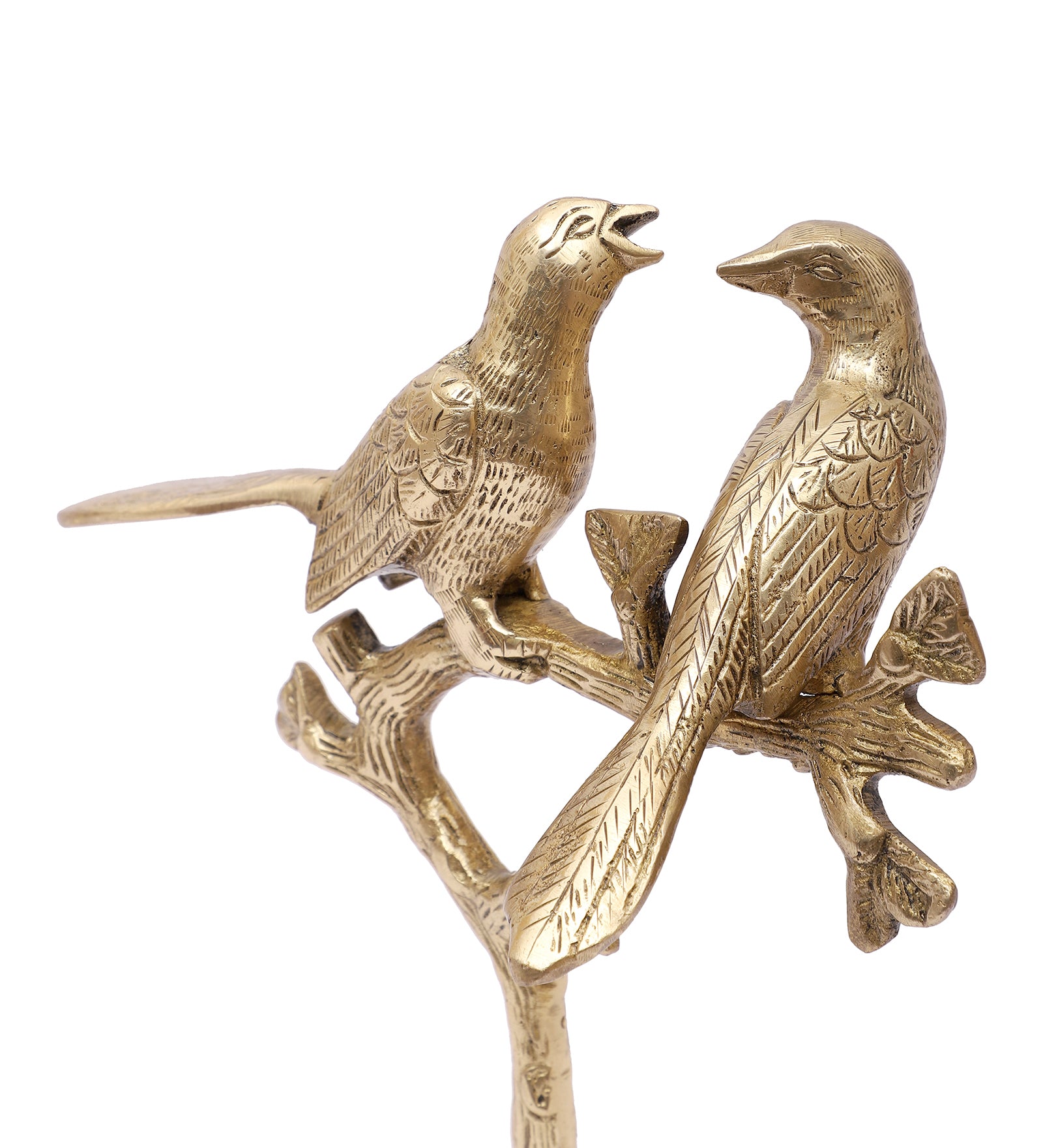 Brass Love Birds on Tree Showpiece, Showpiece for Home Decor, Brass Artifacts for Home Decor