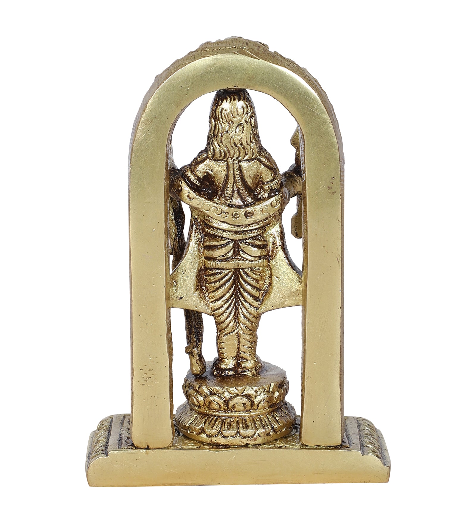 4.5 Inches Ayodhya Ram Lalla Brass Idol, Shri Ram Brass Statue for Mandir