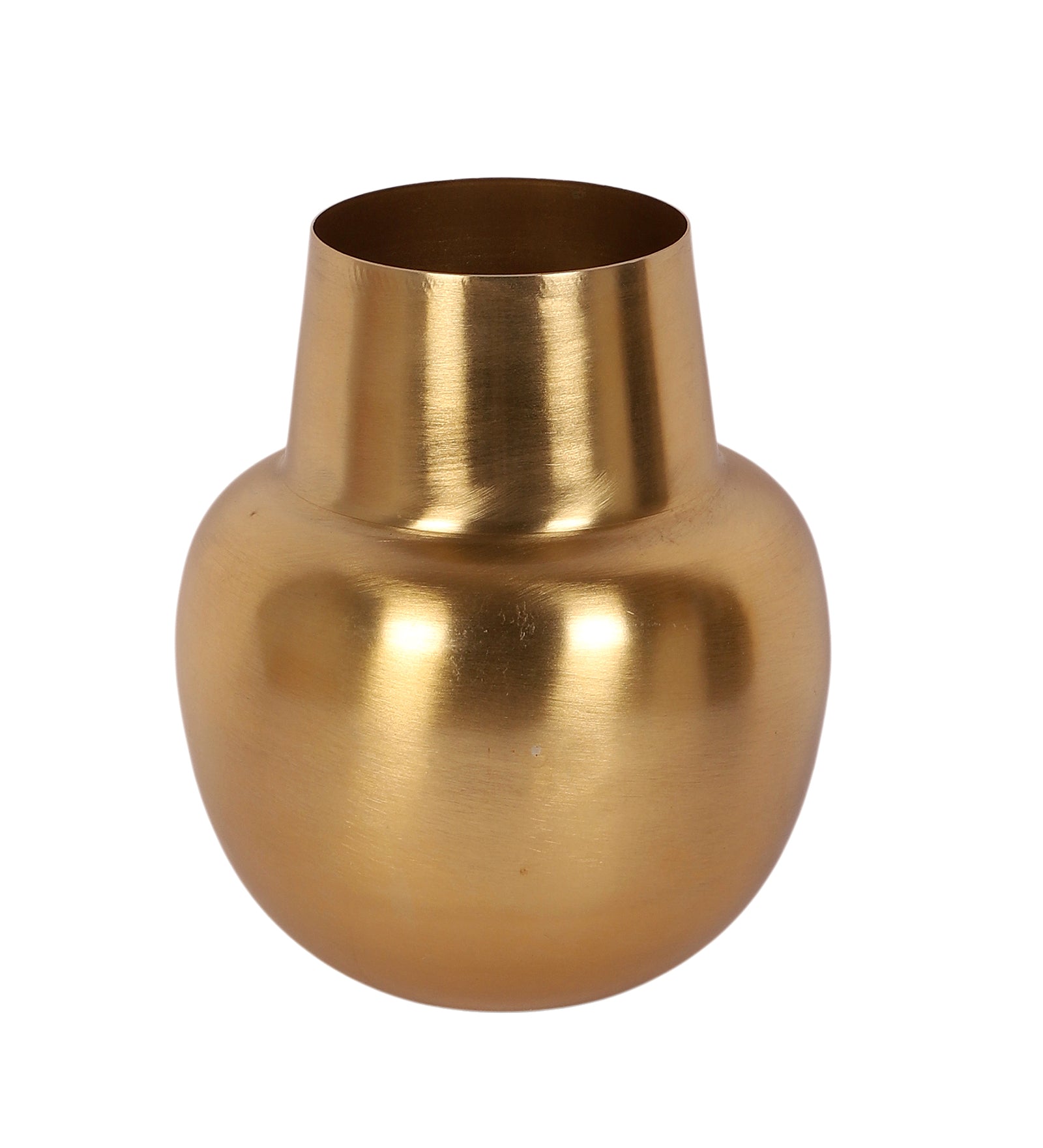 Metal 7.5 Inches Gold Finish Flowers Vase, Flowers Vase for Home Decor, Flowers Pot for Home & Office