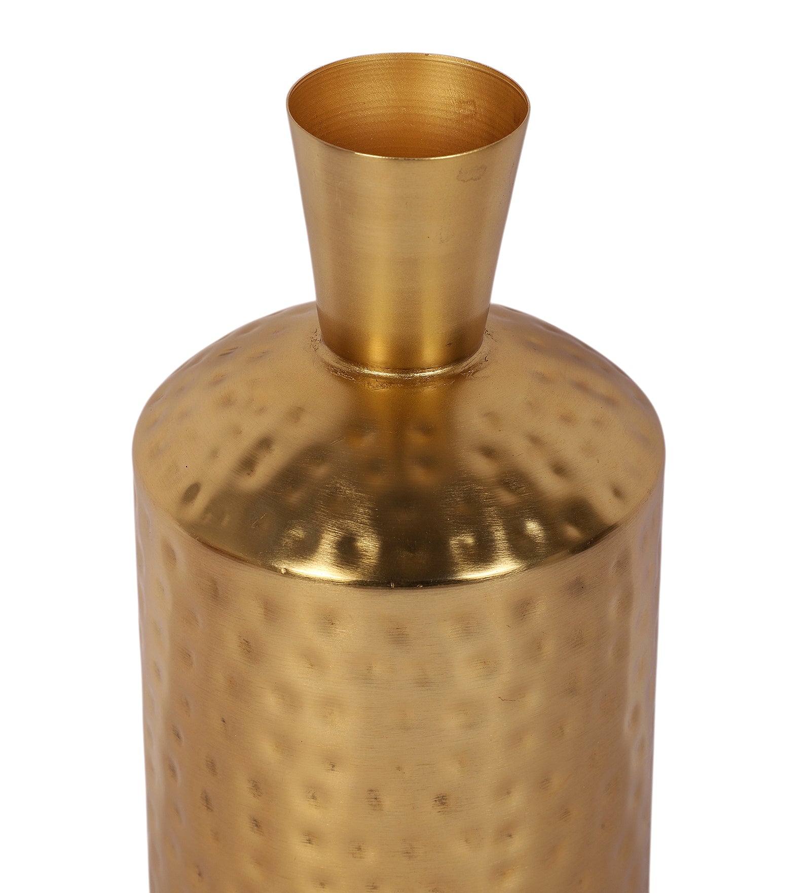Metal Hammered Golden Finish Flowers Vase, Flowers Vase for Home Decor, Flowers Pot for Home & Office