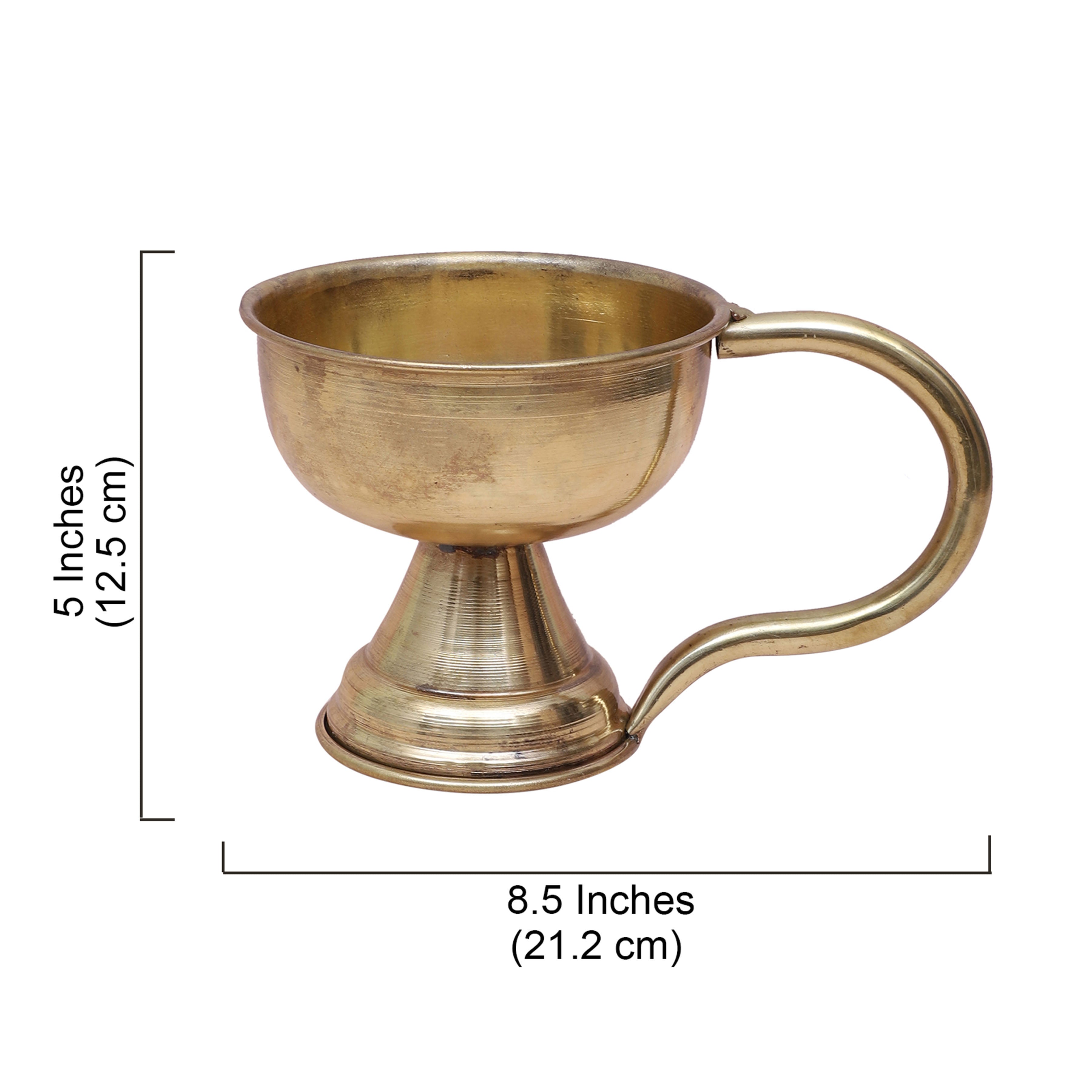 Brass Loban Dhoop Daan with Handle, Brass Loban Burner