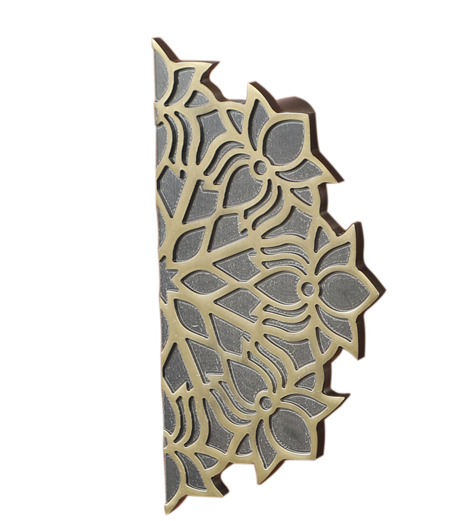 Lotus Flower On Corners Style 6 Inches Brass Door Handle Pair For Main Door,Antique Door Handles