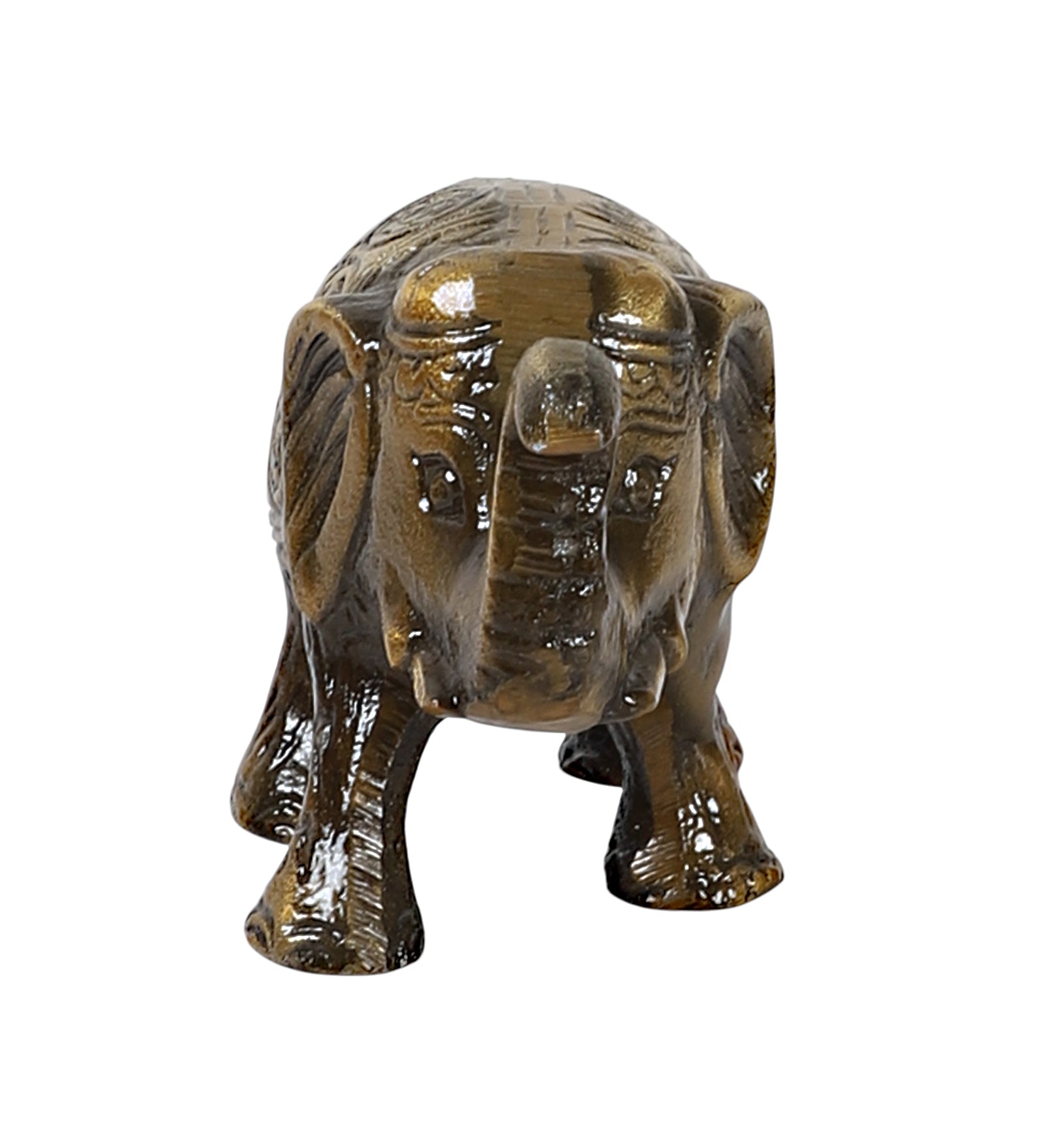 Metal 5 Inches Elephant Showpiece, Elephant Showpiece for Home Decor