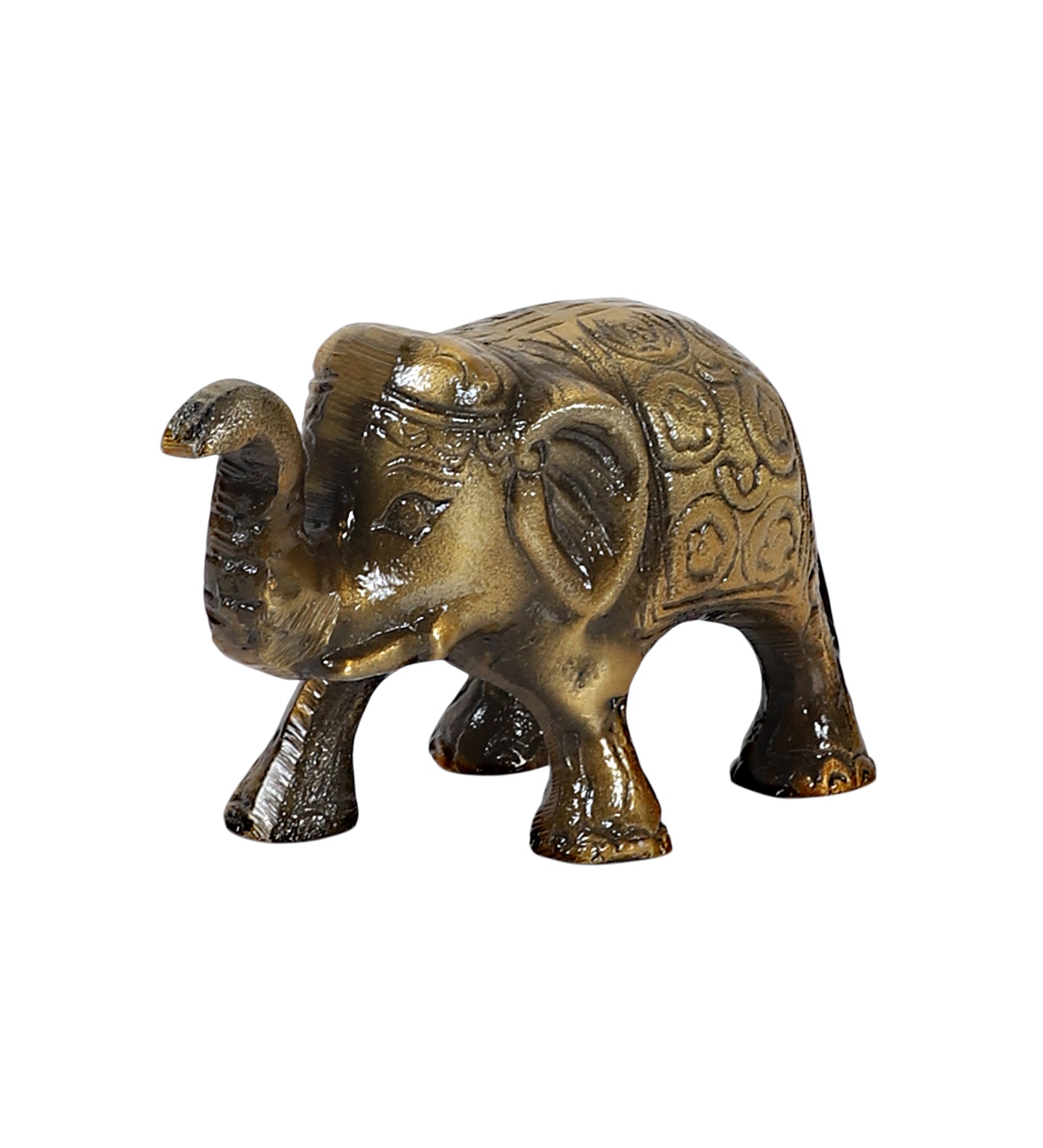 Metal 5 Inches Elephant Showpiece, Elephant Showpiece for Home Decor