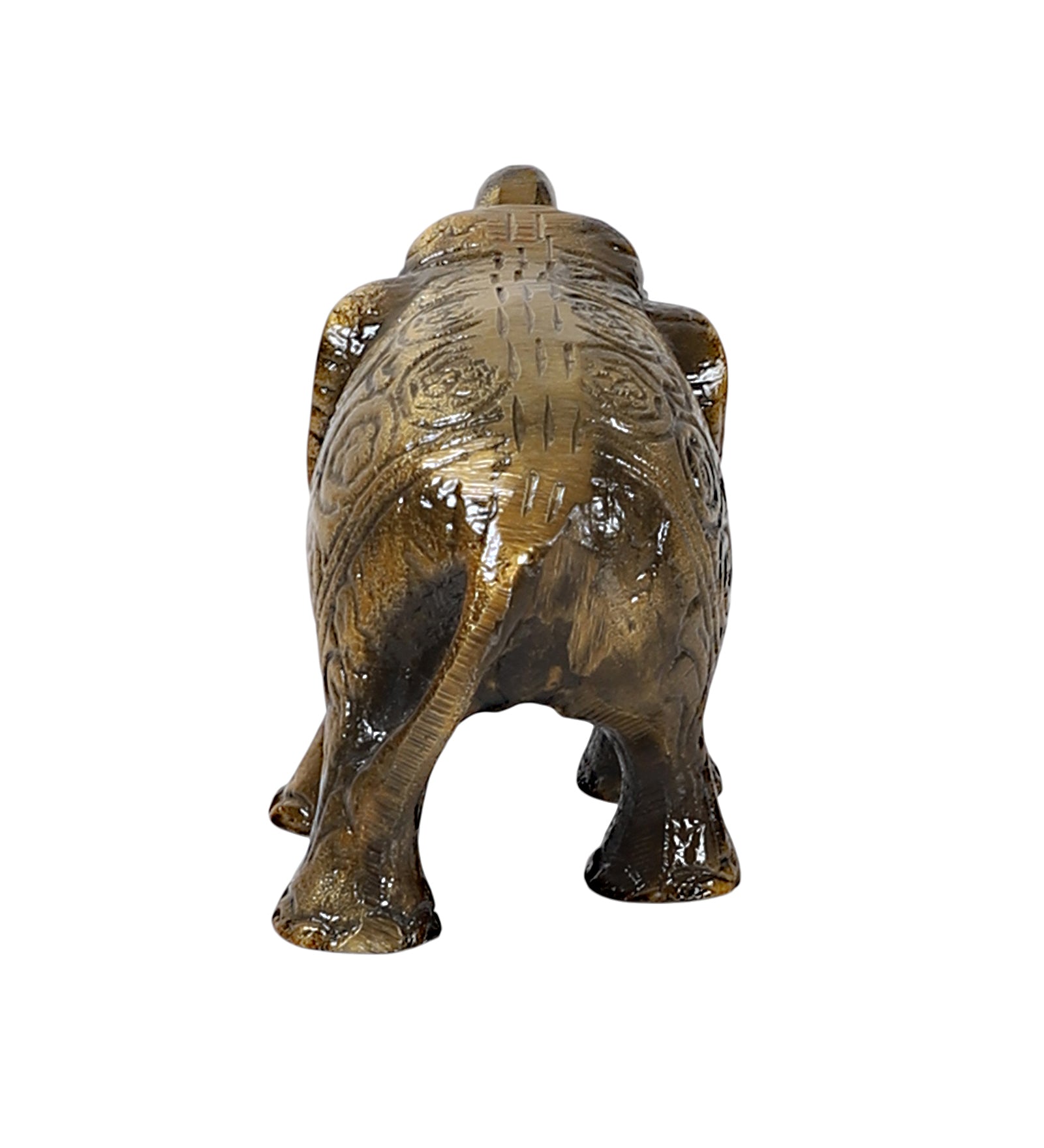 Metal 5 Inches Elephant Showpiece, Elephant Showpiece for Home Decor
