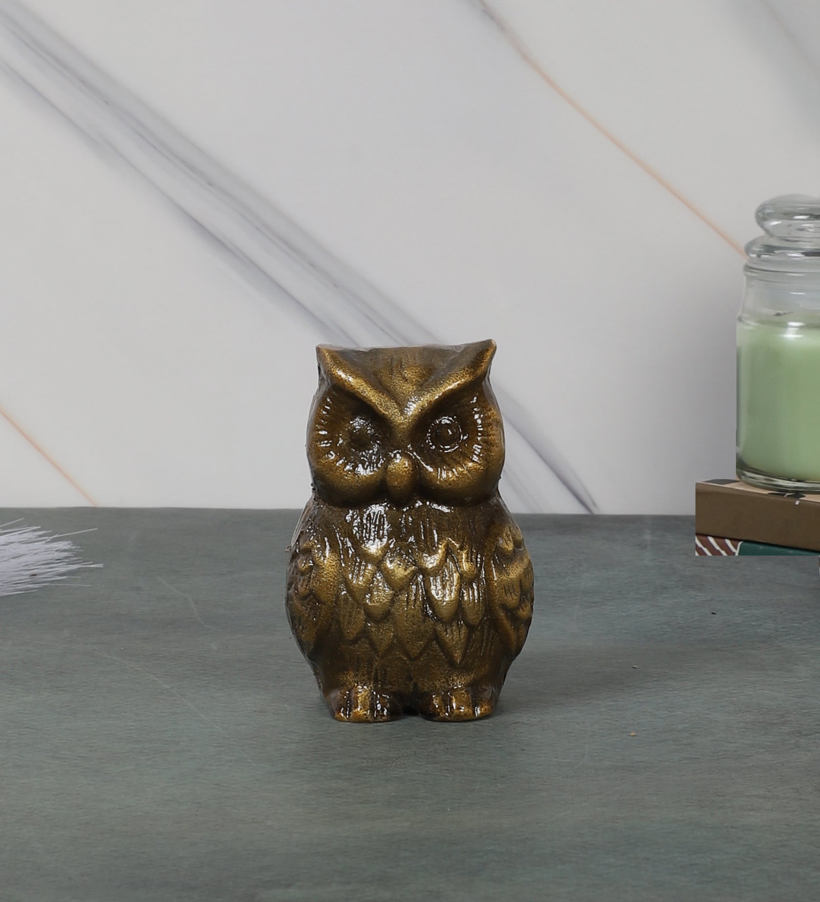 Metal Decor Owl Showpiece, Showpieces for Home Decor, Gift Items, Owl Statue for Home & Office