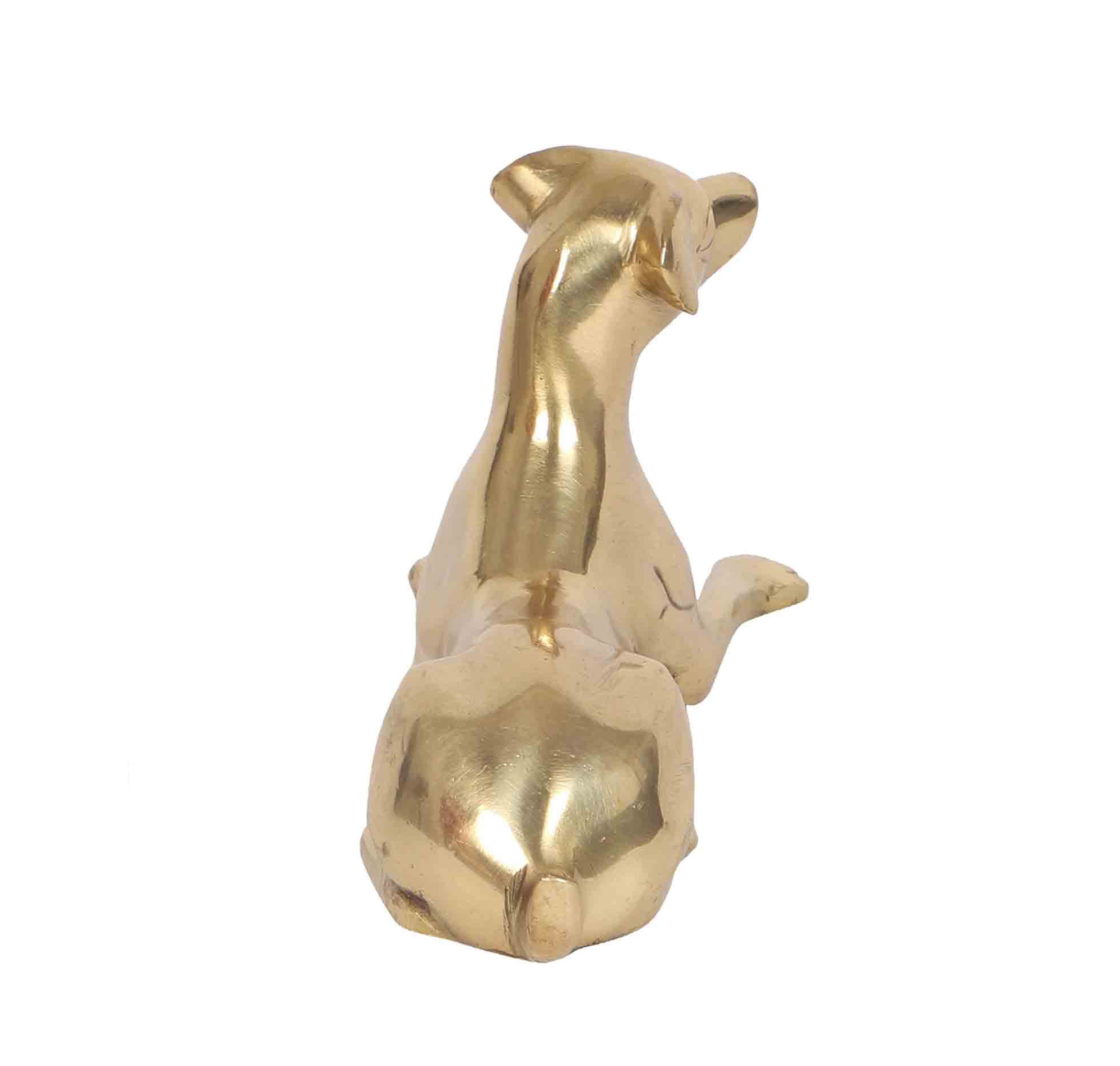 Brass 9 Inches Sitting Dog Showpiece, Dog Statue for Home Decor, Living Room Showpiece, Showpiece for Home Decor, Contemporary Showpieces