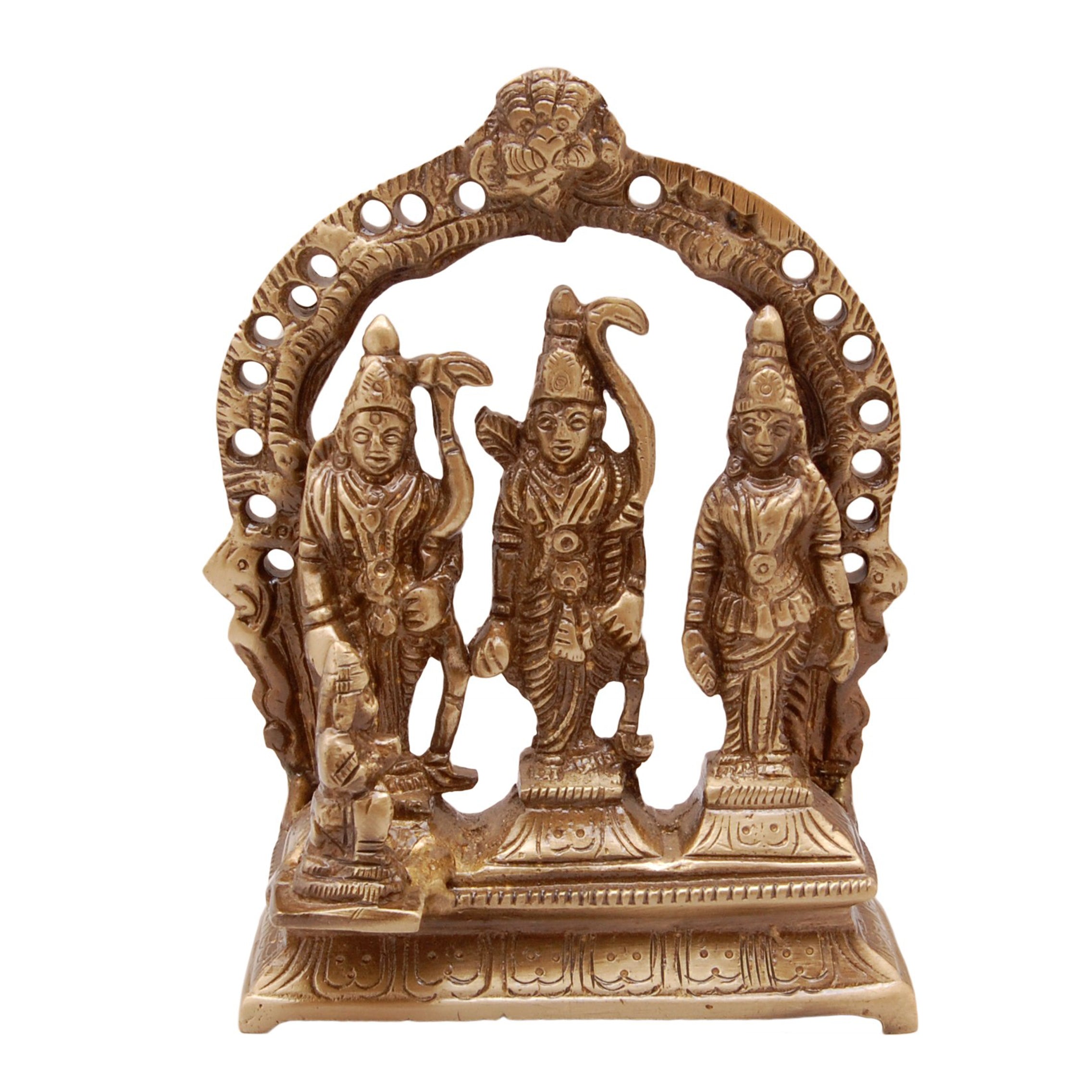 Brass Ram Darbar Idol, Standard, Antique Brown