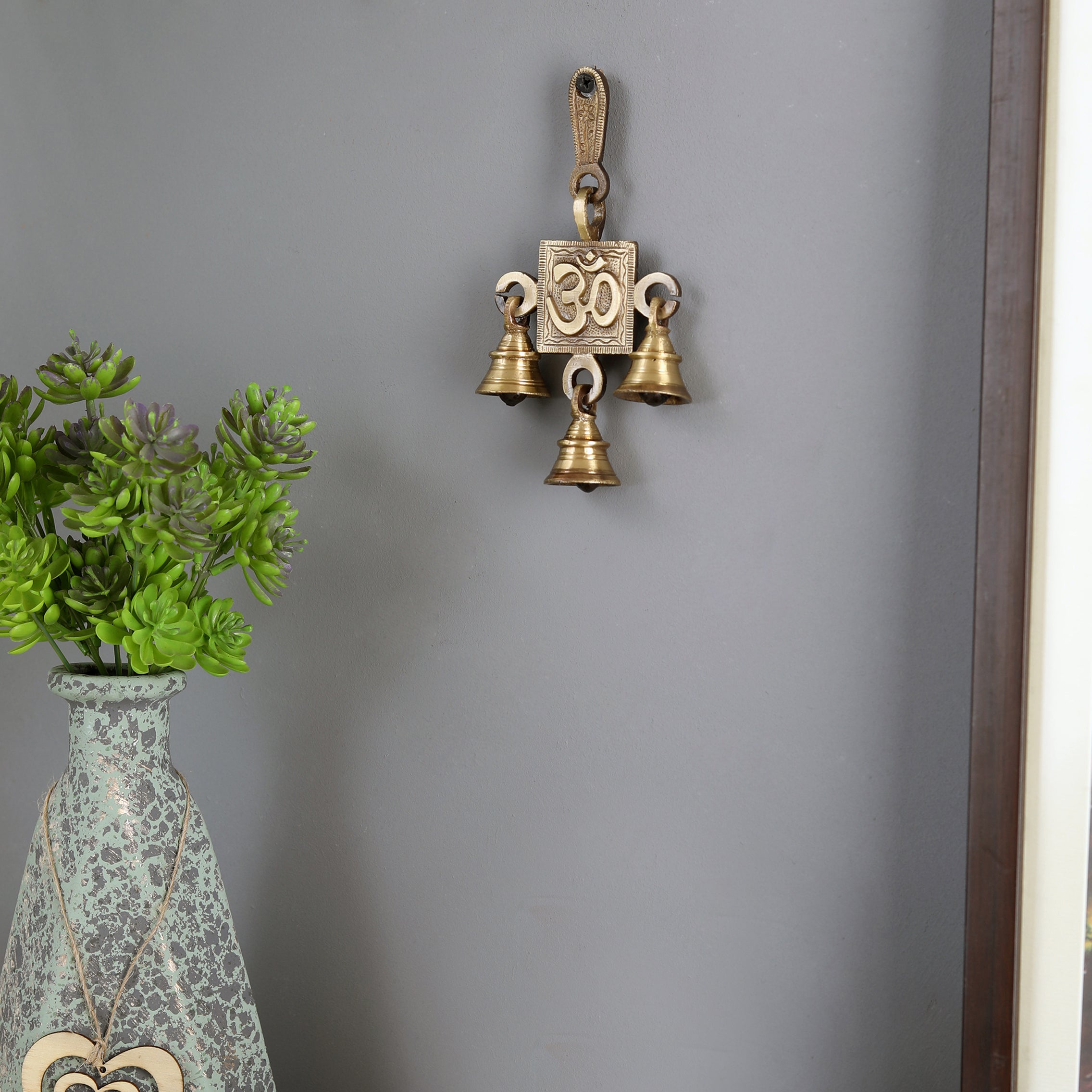Brass Designer Om Hanging Bell, Bells for Home Decor