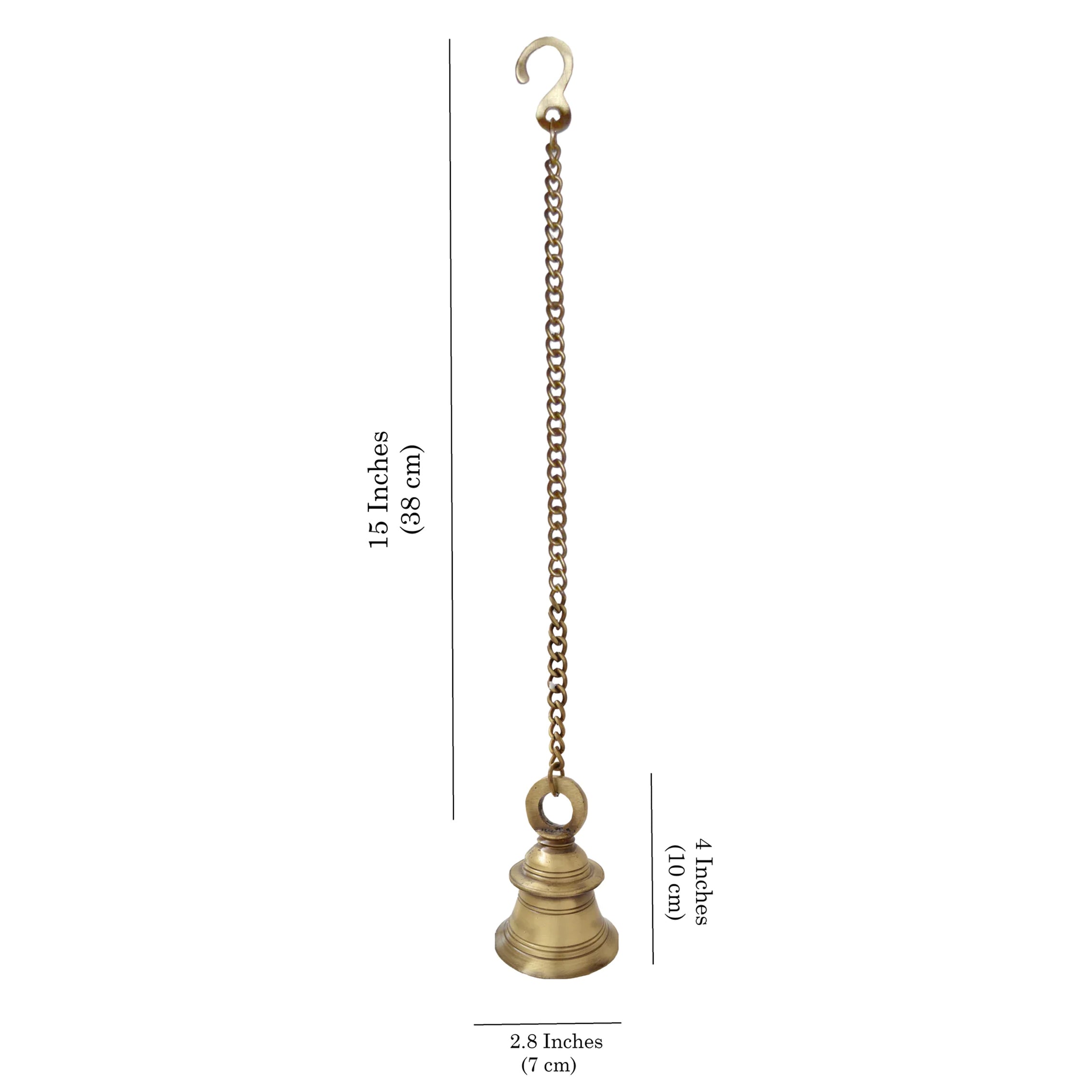 Brass Hanging Bell with Chain
