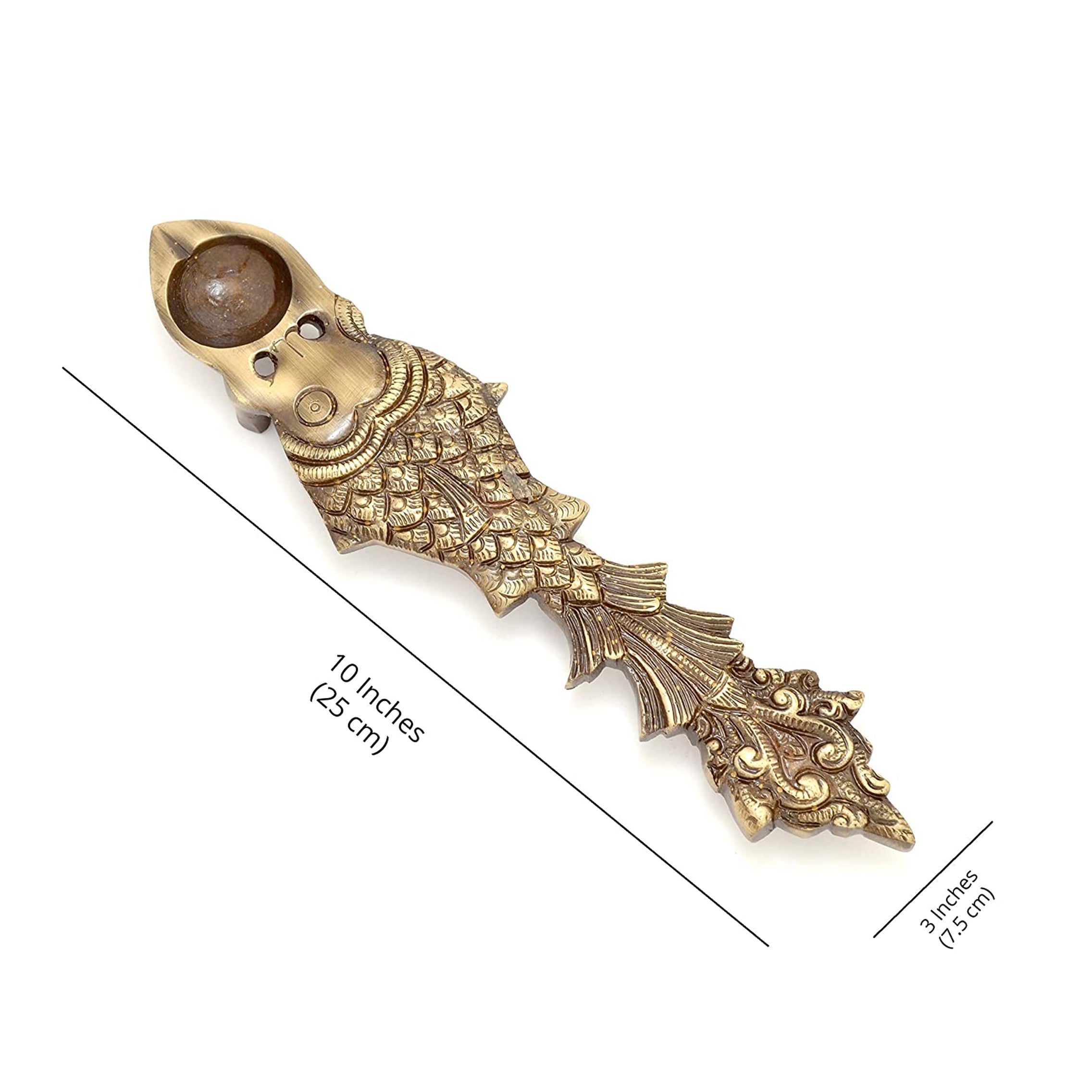 Brass Fish Design Pooja Spoon