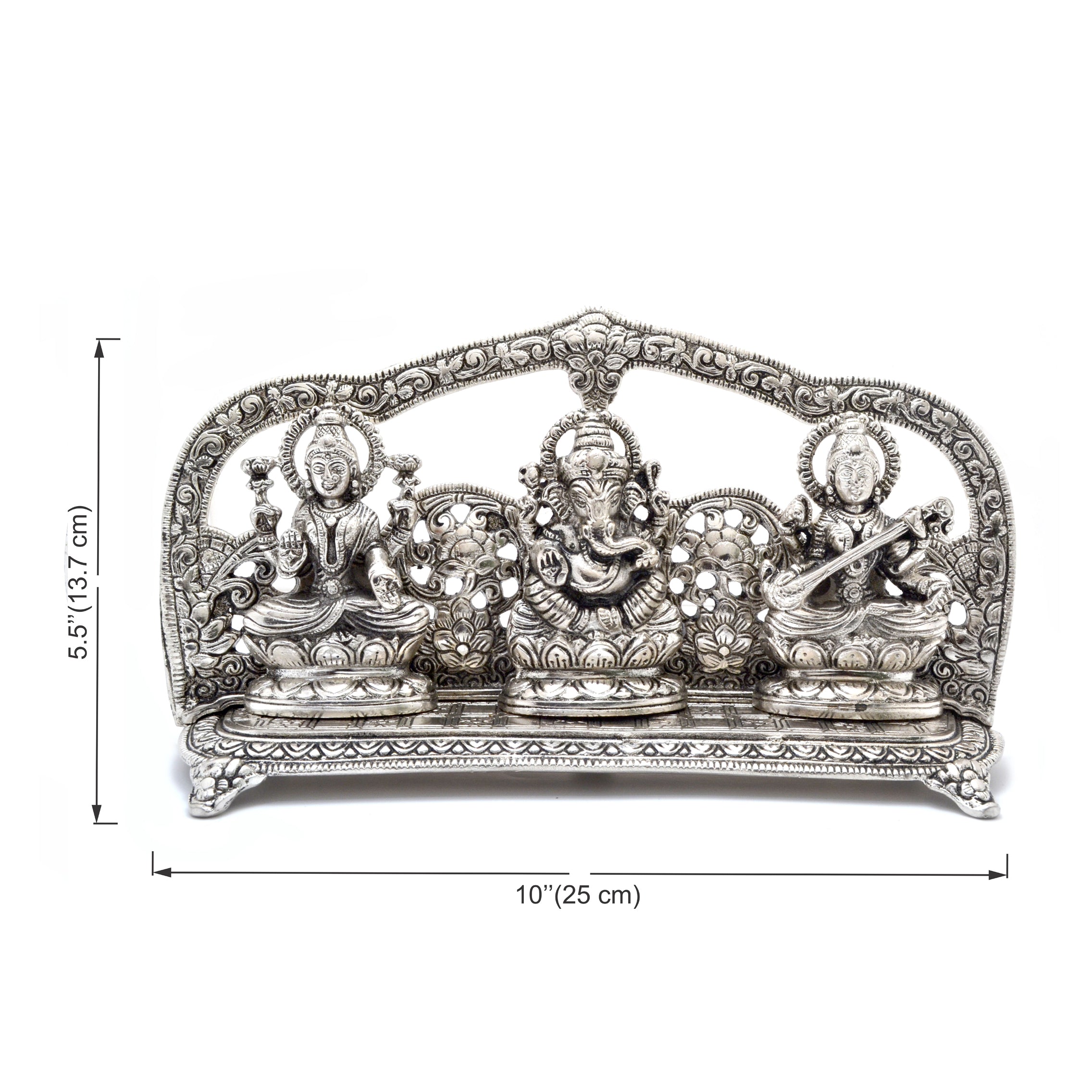 Aluminium Laxmi Ganesha Saraswati Idol, Standard