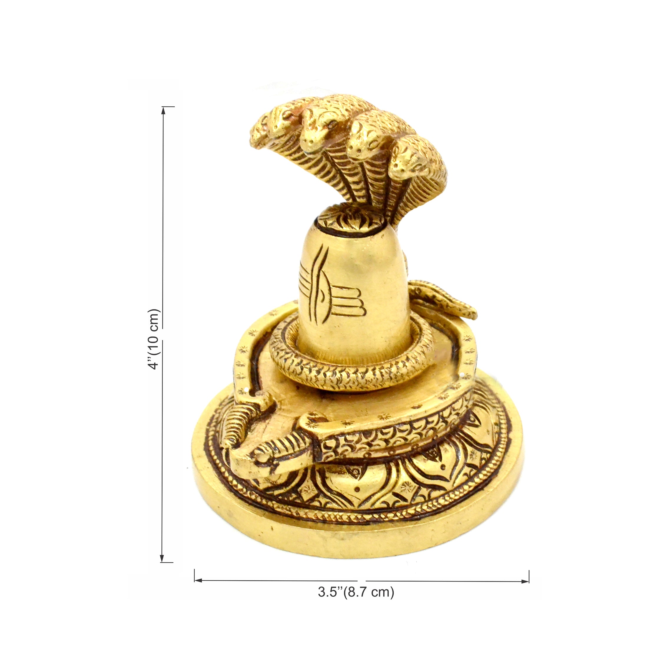 Brass Premium Shivling with Sheshnaag, Standard