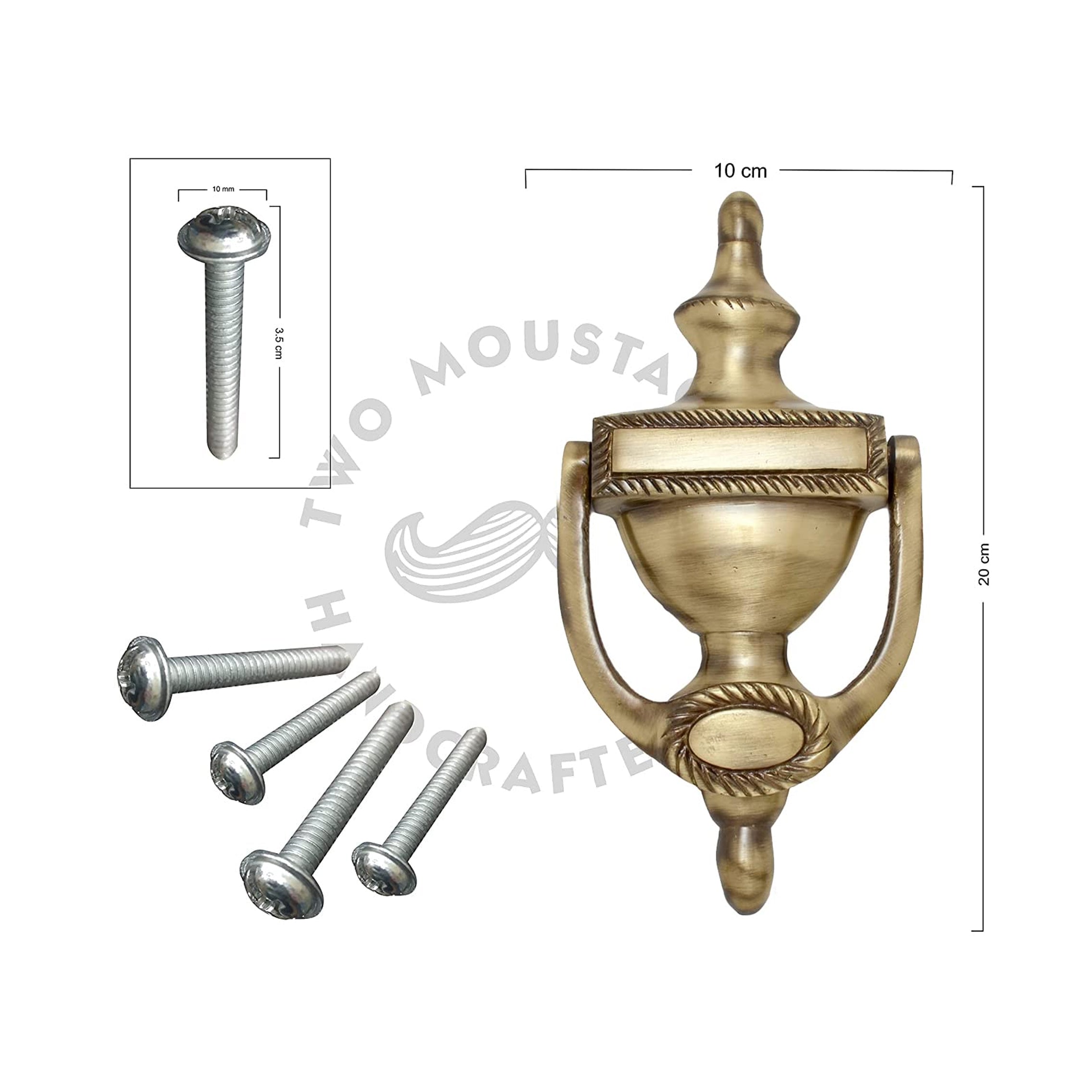 Brass Georgian 8" Round Door Knocker