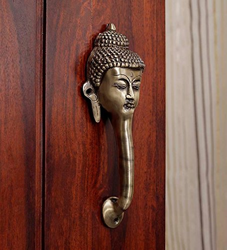 Brass Buddha Face Door Handle