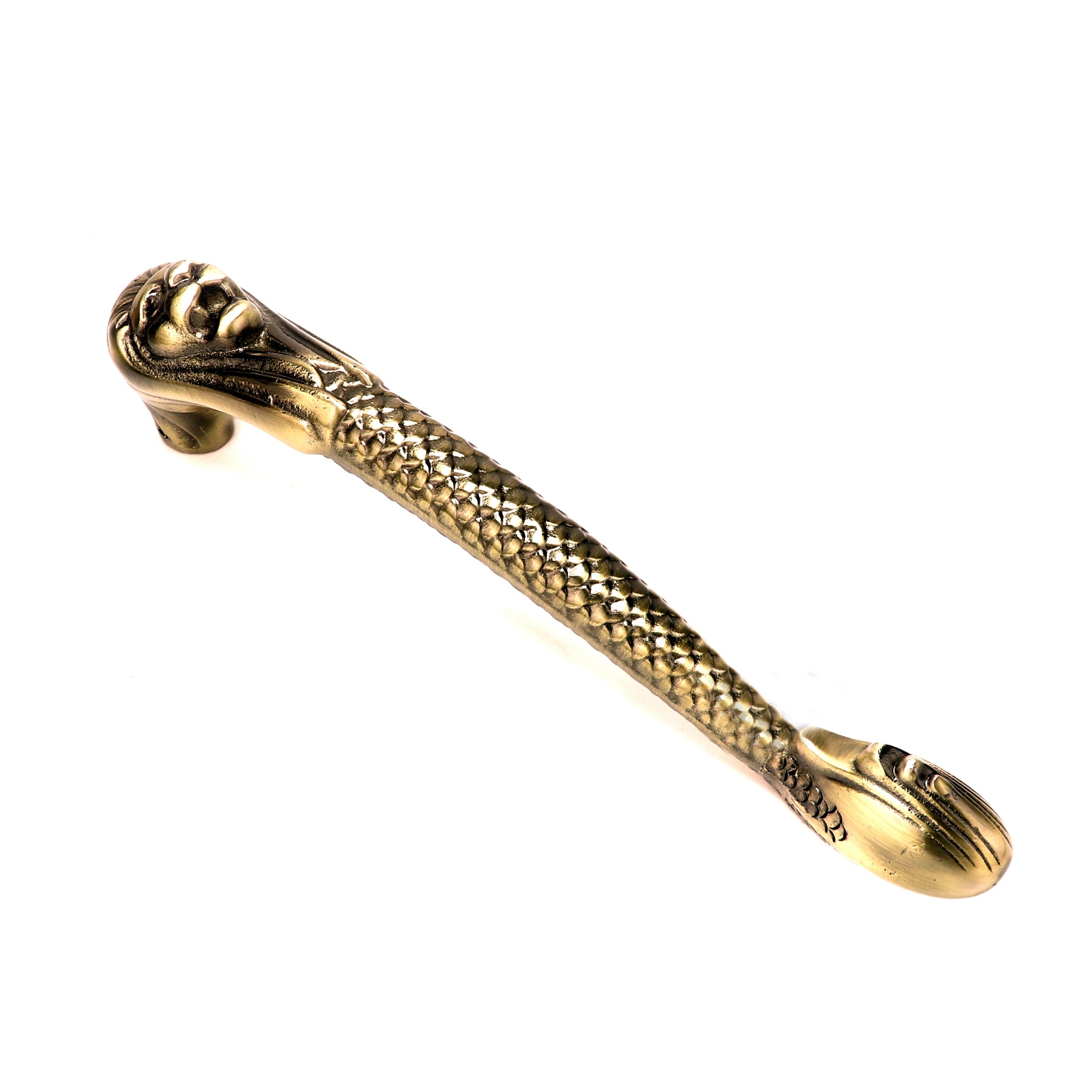 Lion Shape Curved Main Door Handle, Decorative Pull Handle for Glass and Wooden Doors