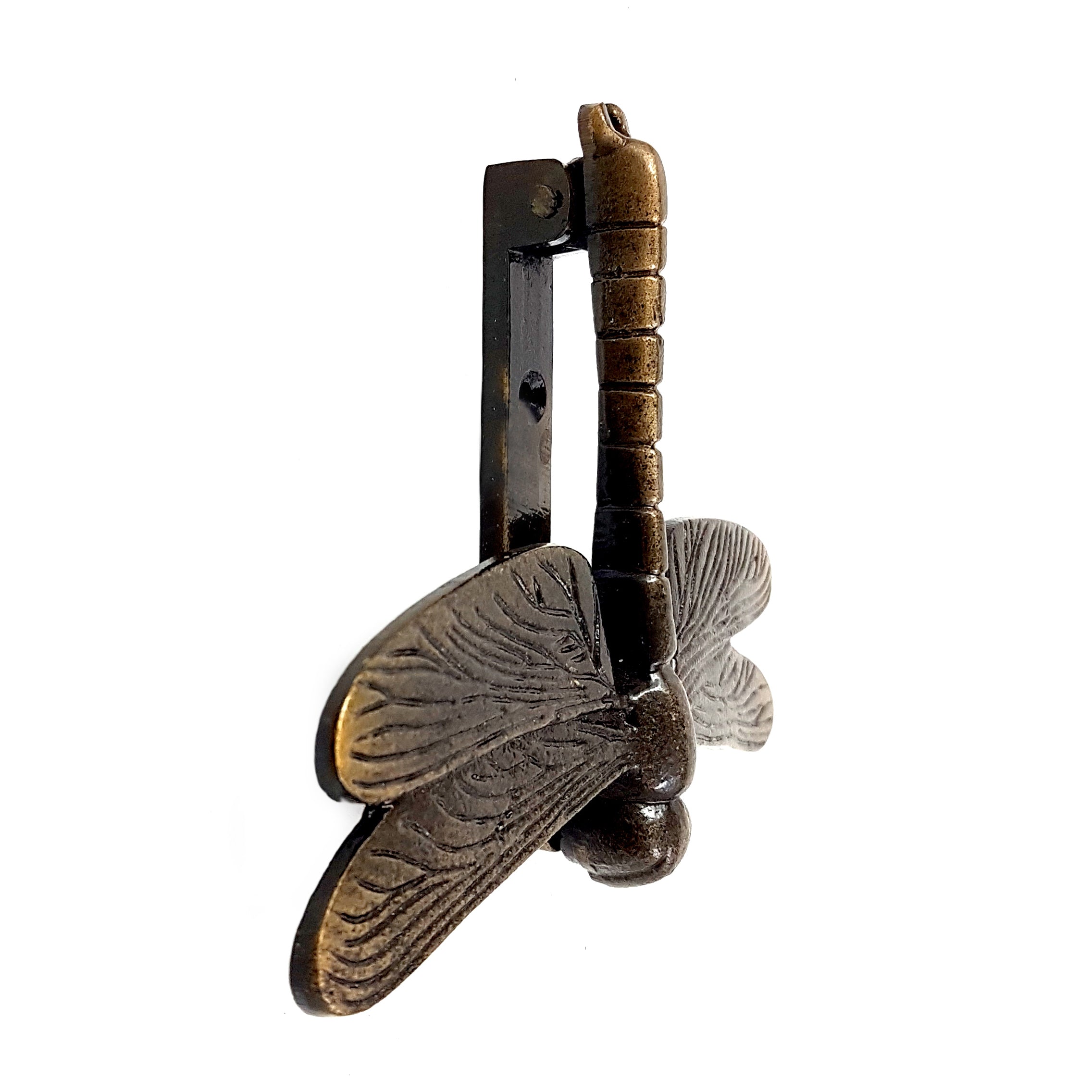 Dragon Fly Design Metal Door Knocker - (Antique Brown, Standard)