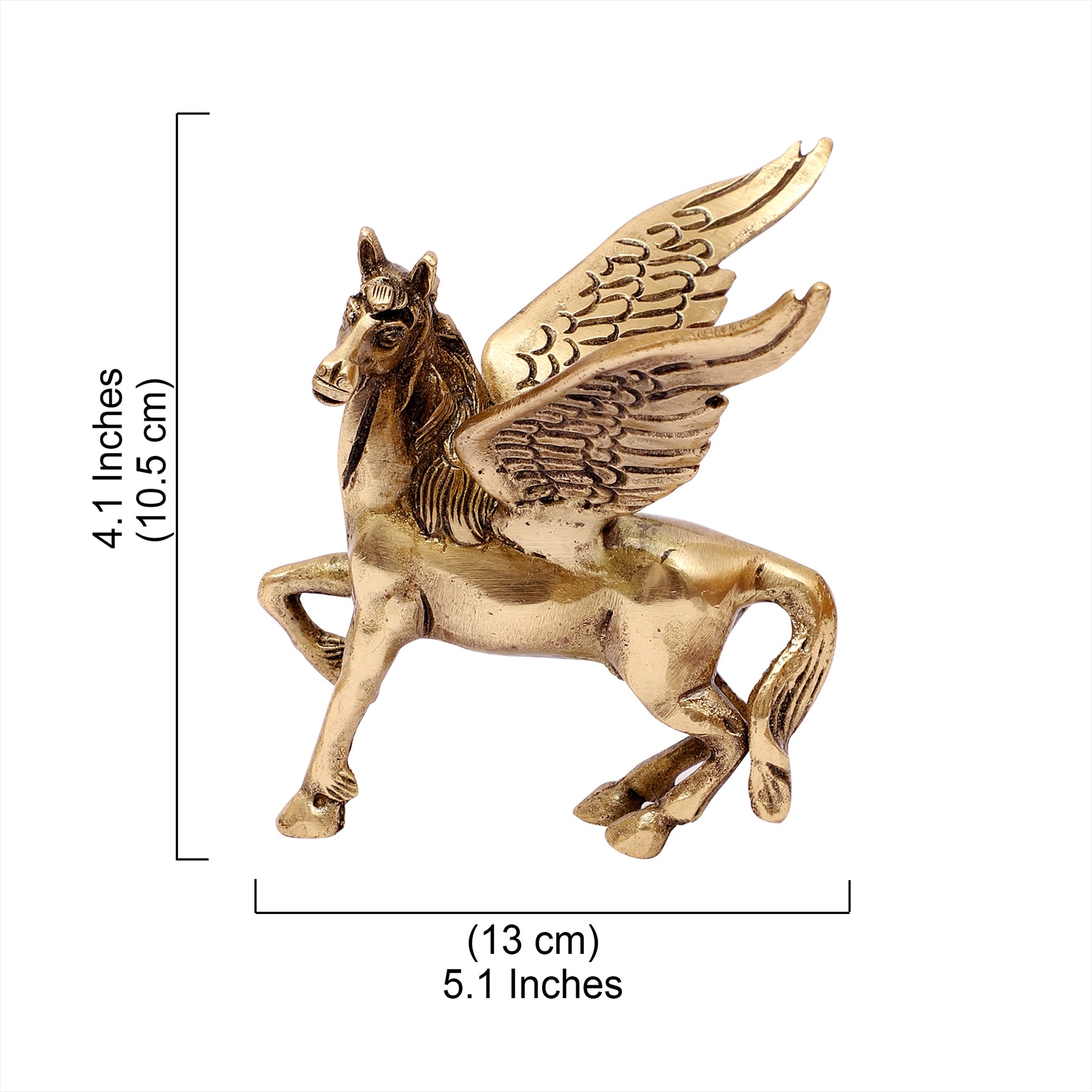 Brass Flying Angel Horse Showpiece, Showpiece for Home Decor