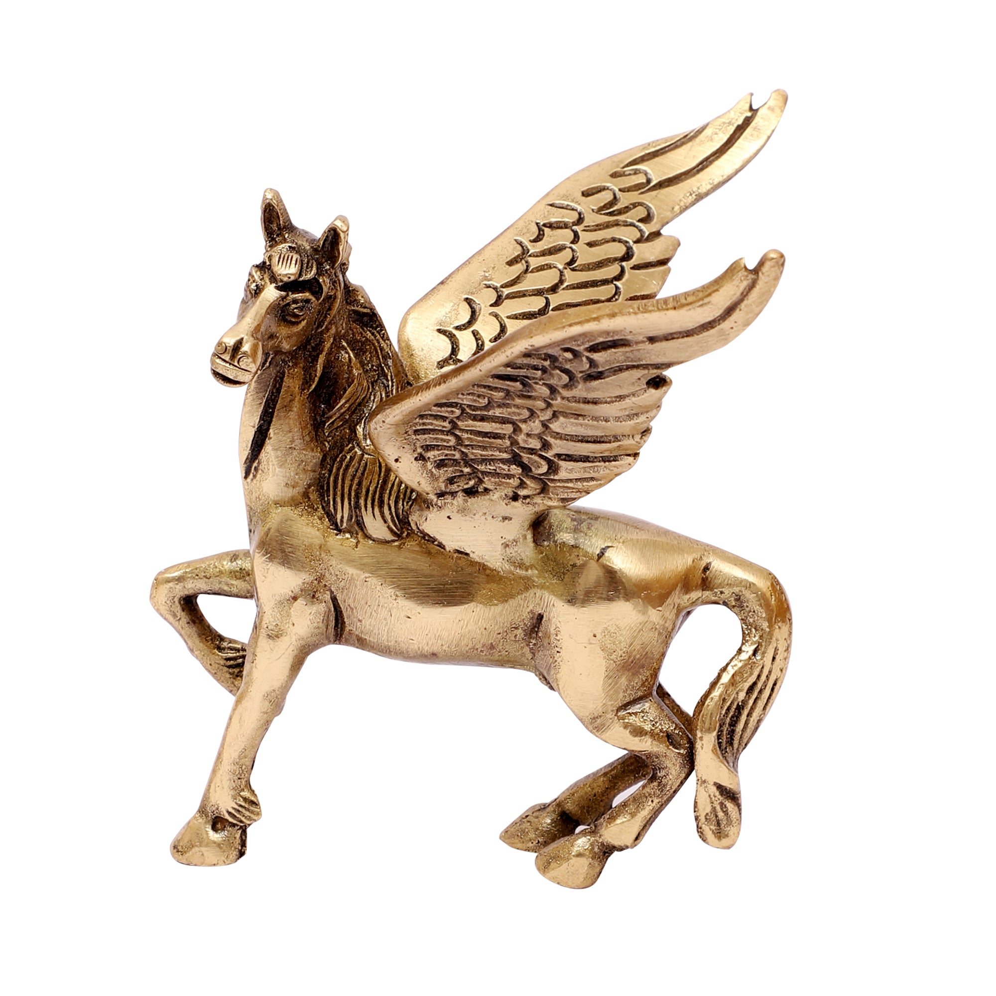 Brass Flying Angel Horse Showpiece, Showpiece for Home Decor