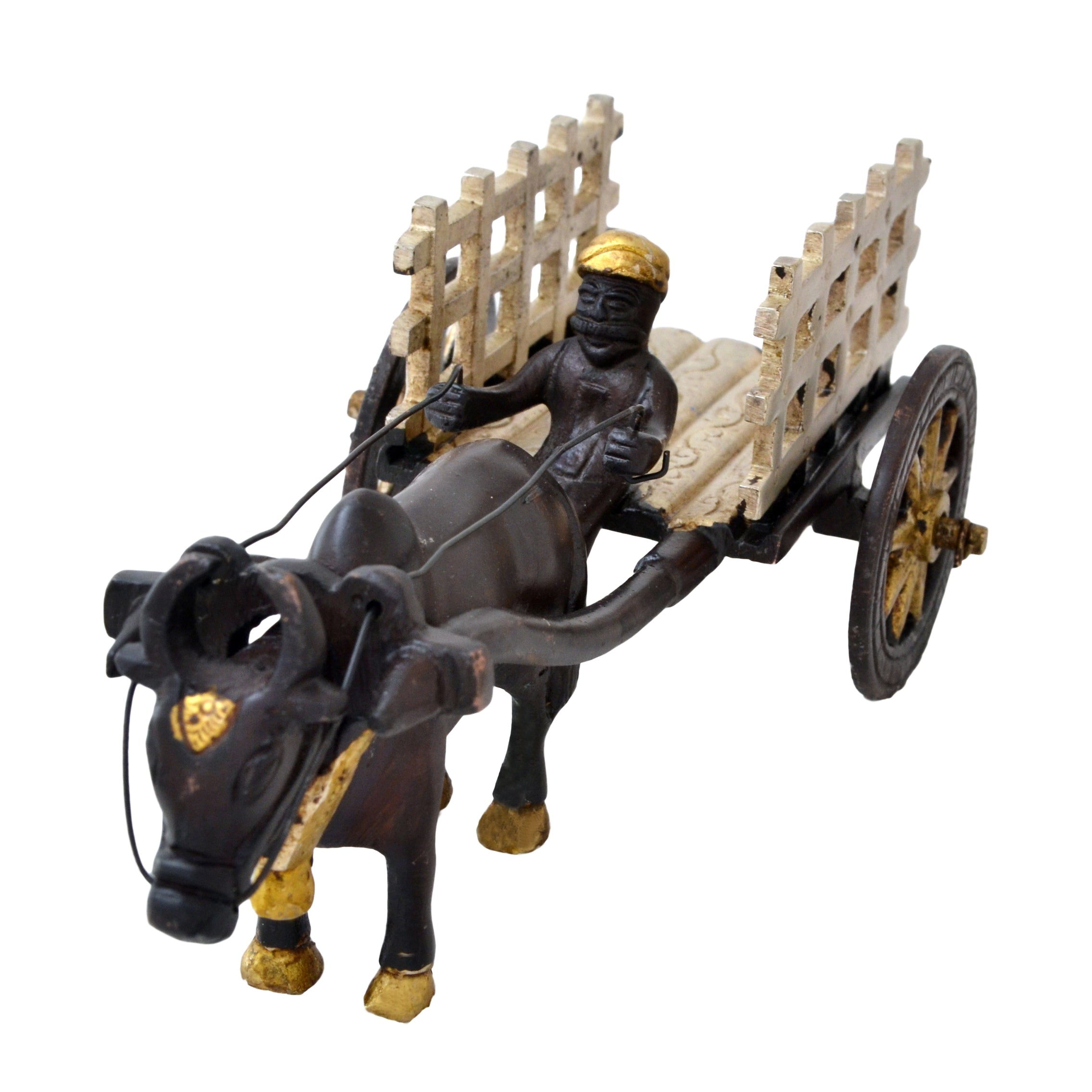 Brass Bullock Cart Showpiece, Standard